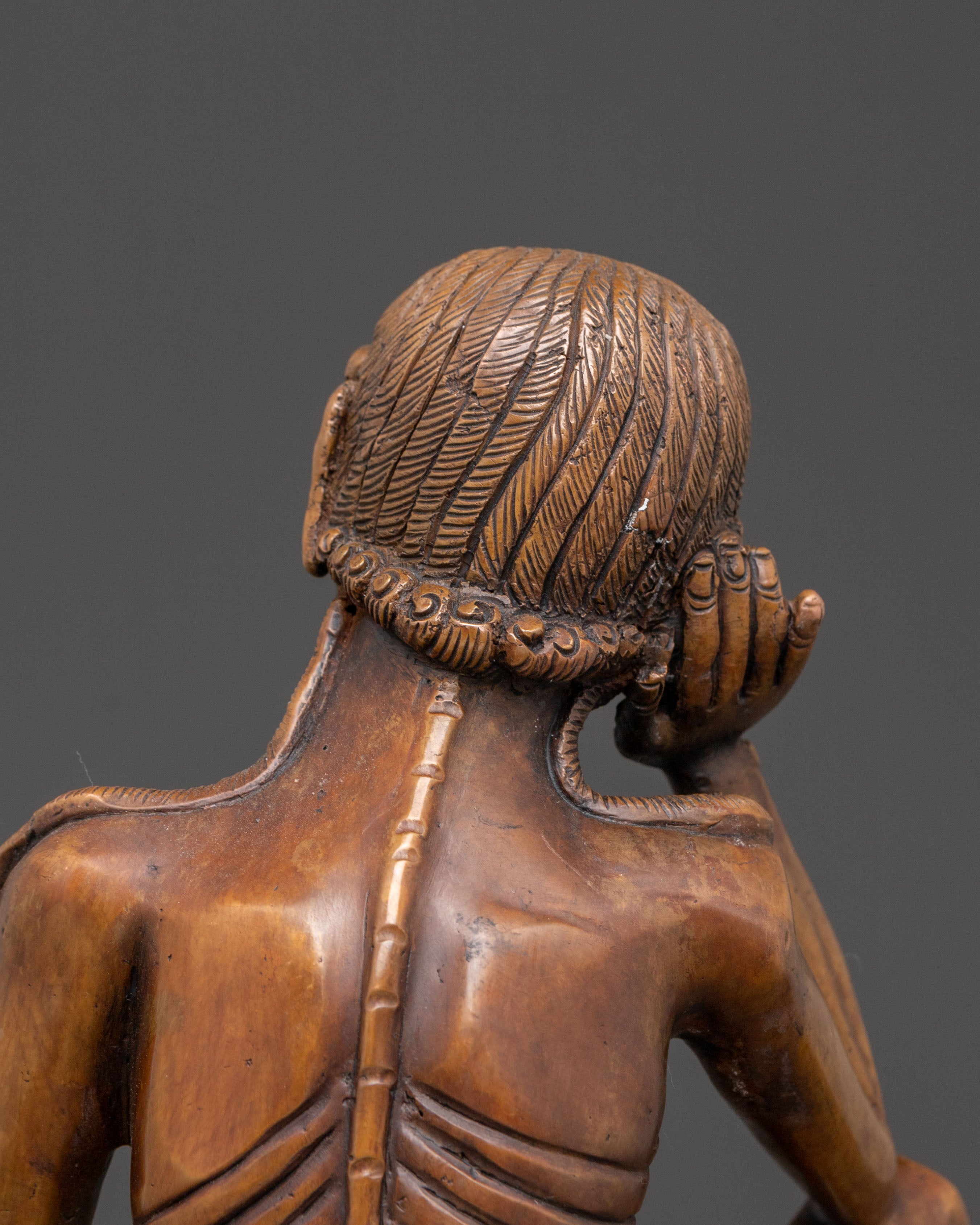 Oxidized Copper Milarepa Statue – Ascetic’s Wisdom