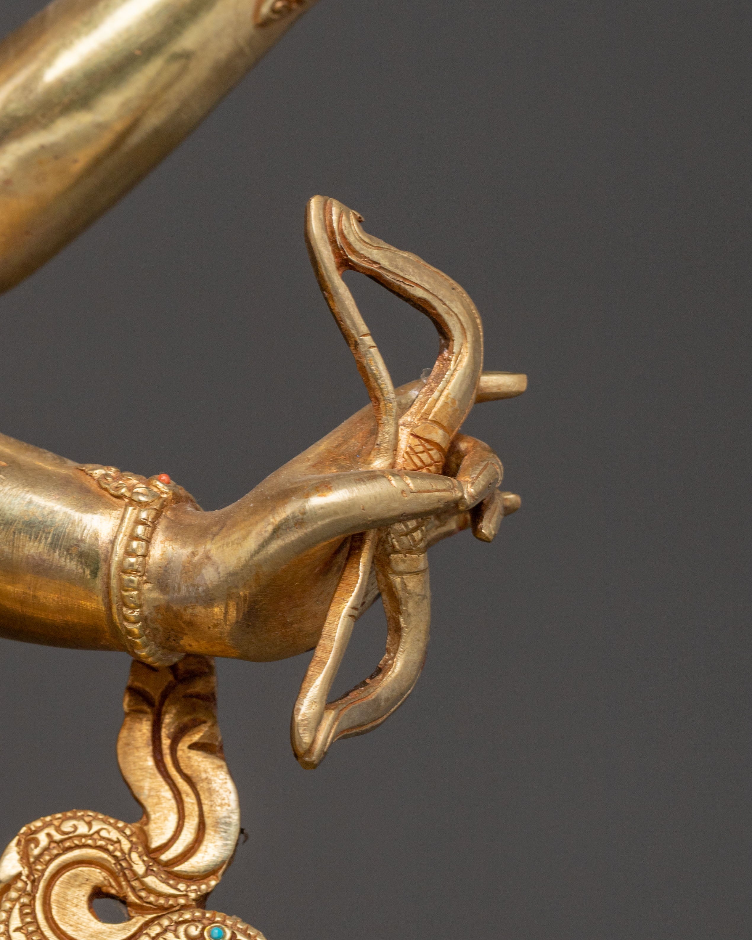 Golden Copper Namgyalma Statue | Supreme Long Life Deity