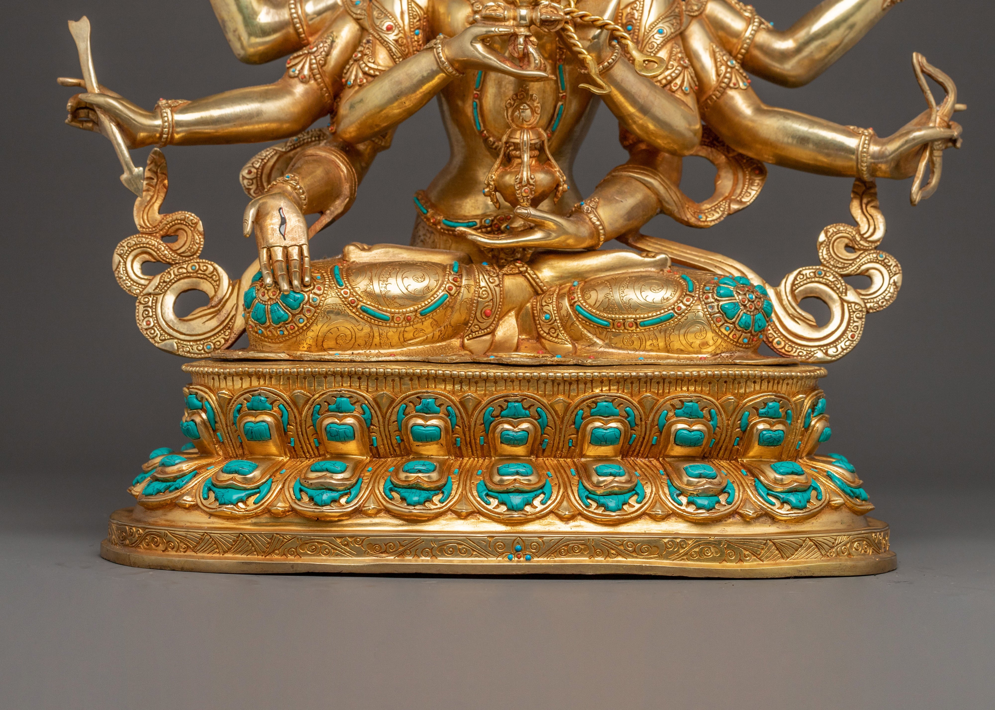 Golden Copper Namgyalma Statue | Supreme Long Life Deity