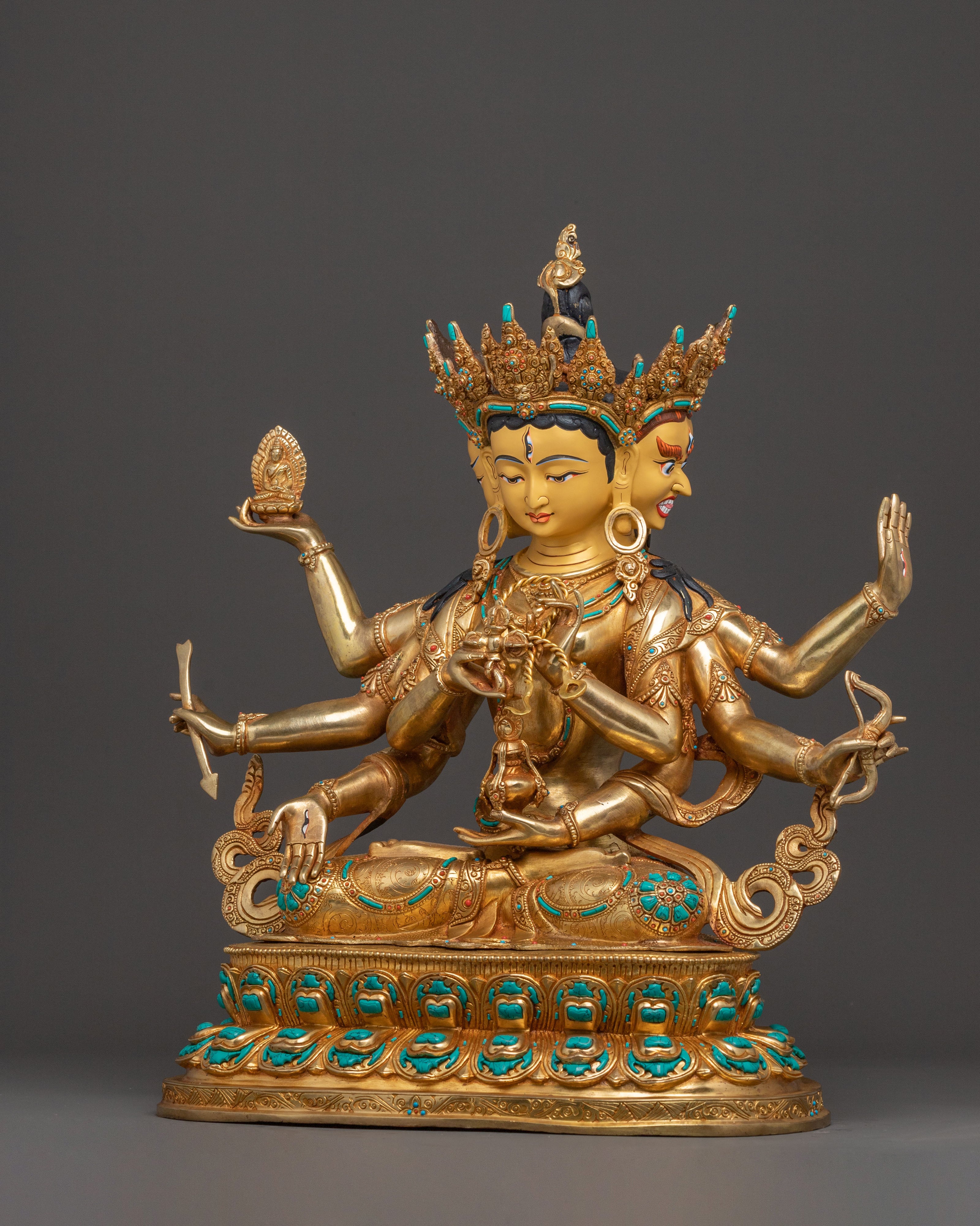 Golden Copper Namgyalma Statue | Supreme Long Life Deity