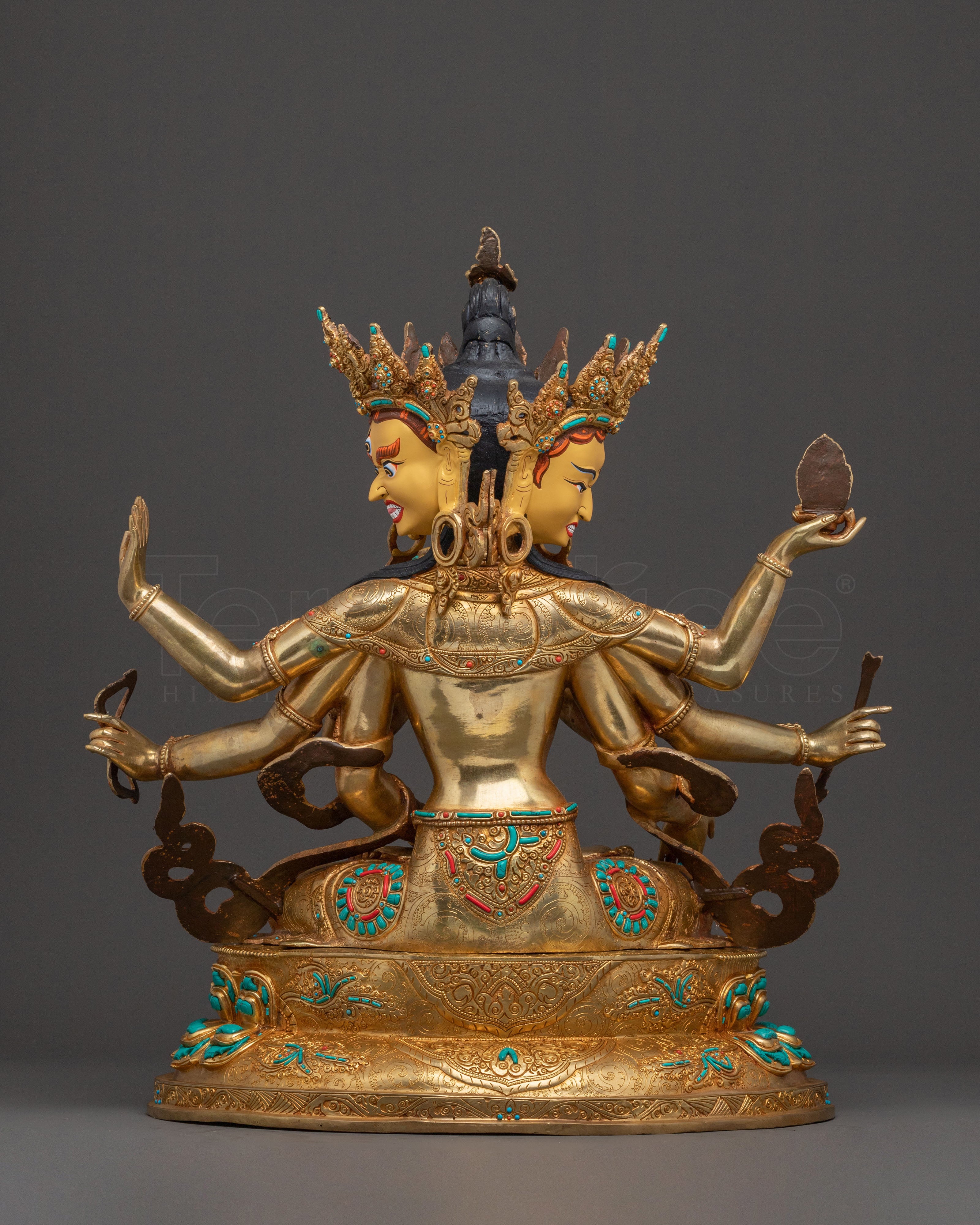 Golden Copper Namgyalma Statue | Supreme Long Life Deity