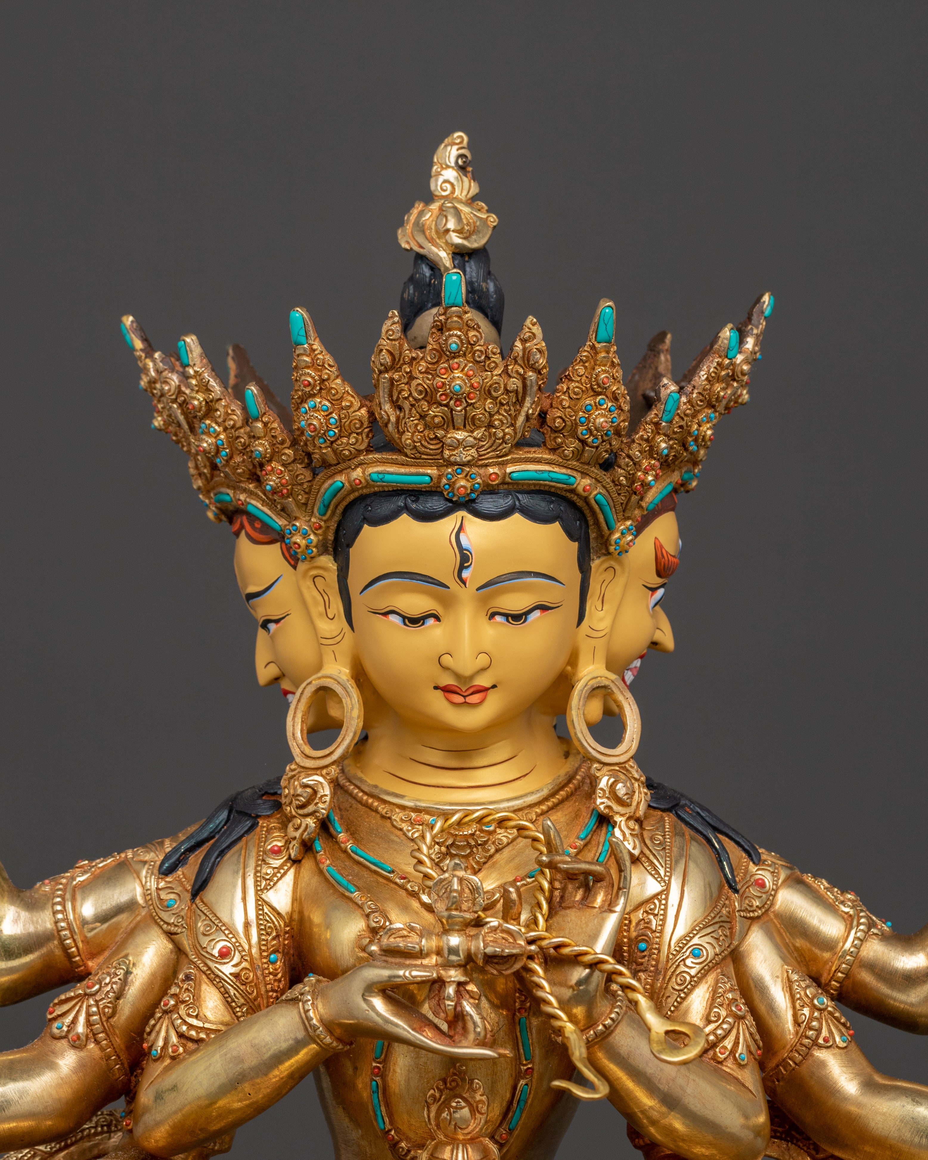 Golden Copper Namgyalma Statue | Supreme Long Life Deity