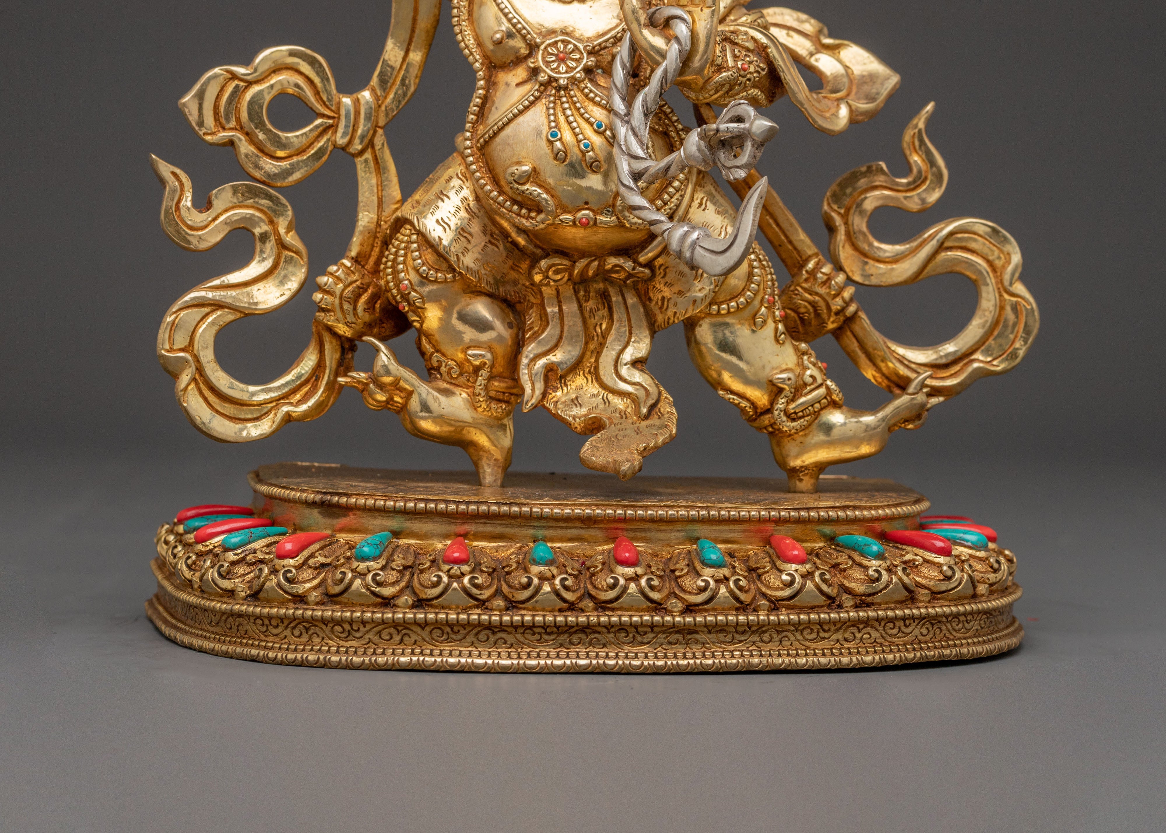 Vajrapani Handcrafted Statue | 24K Gold Gilded Art
