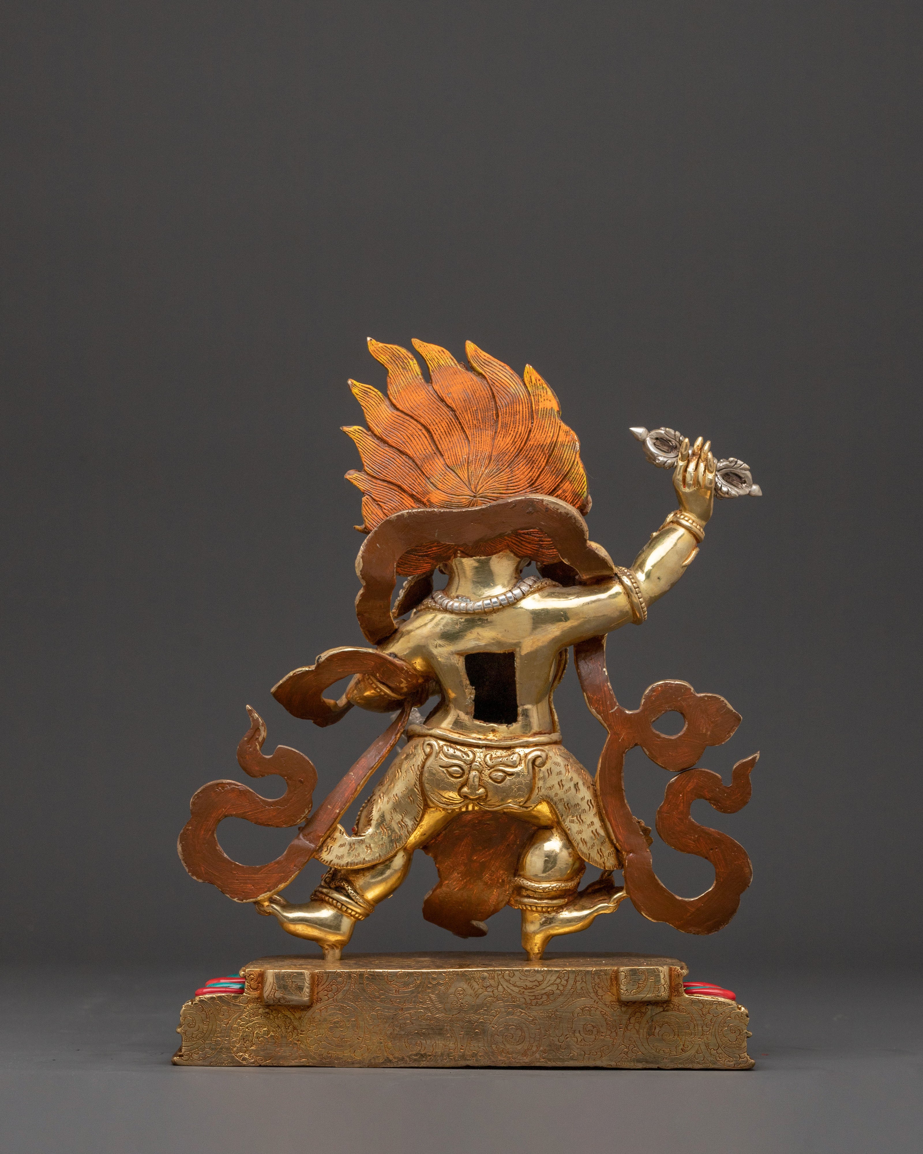 Vajrapani Handcrafted Statue | 24K Gold Gilded Art