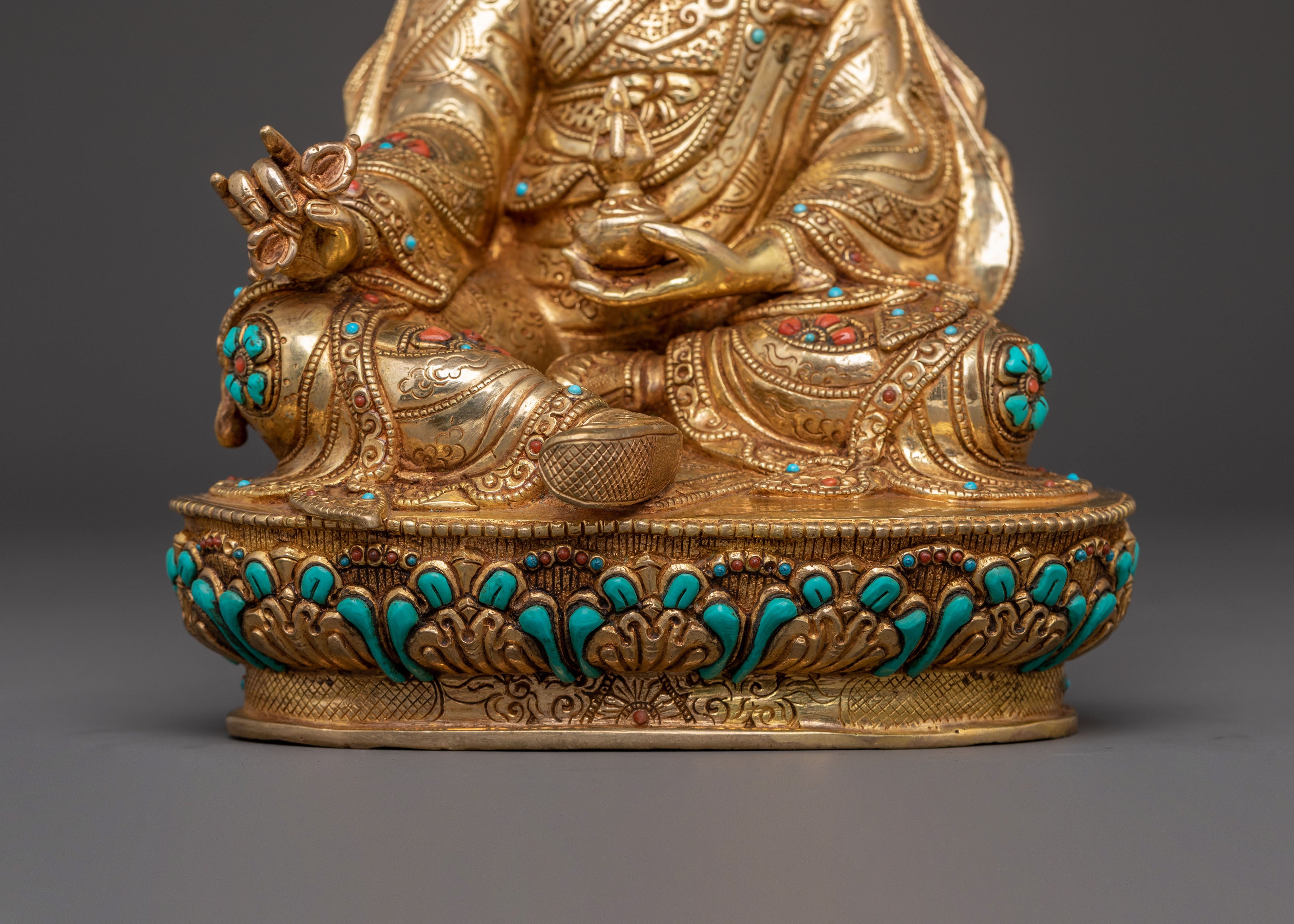 Handcrafted Guru Rinpoche Consort Set – 24K Gold Gilded Copper Masterpiece