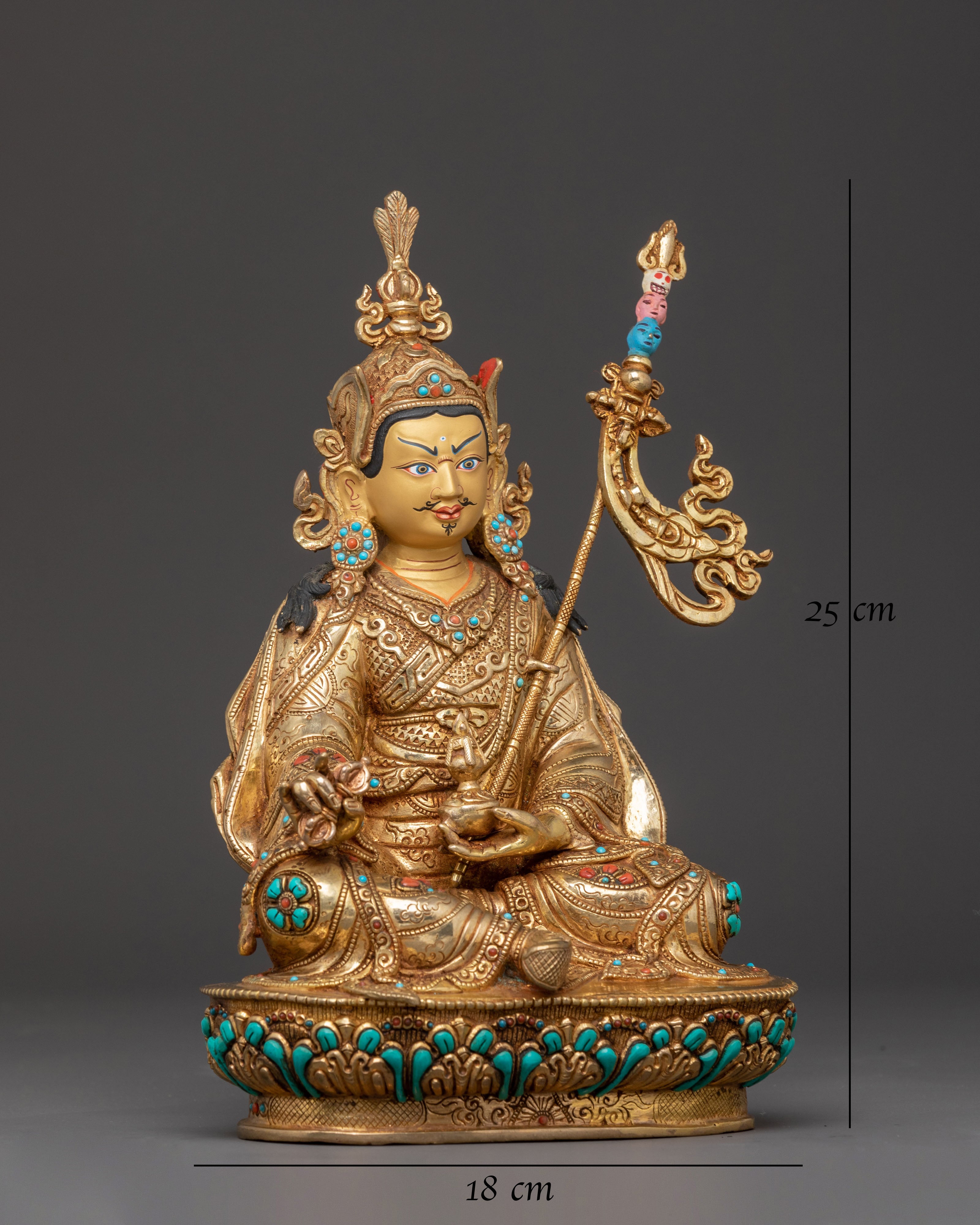 Handcrafted Guru Rinpoche Consort Set – 24K Gold Gilded Copper Masterpiece