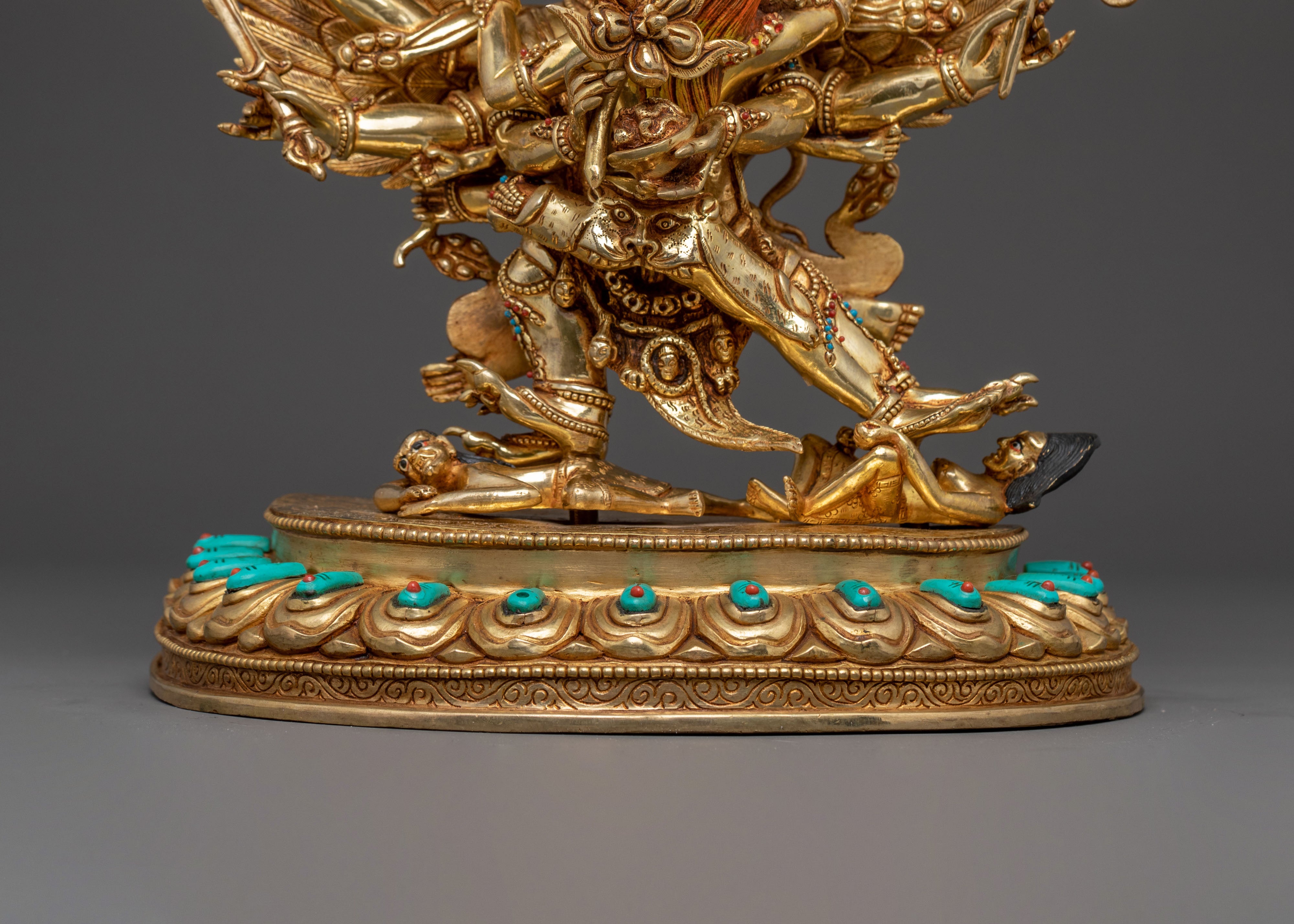 Hayagriva Handcrafted Statue | 24K Gold Gilded Copper