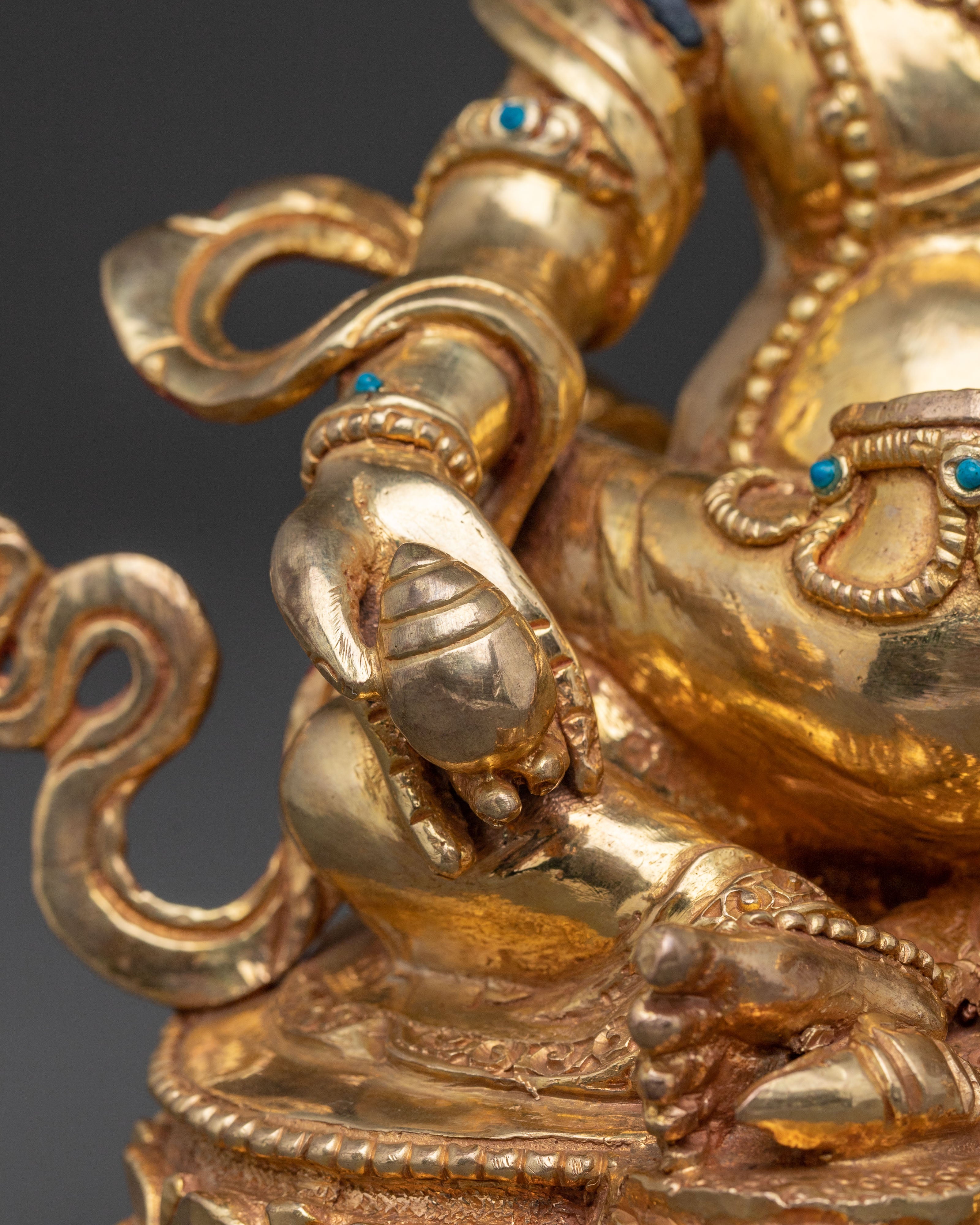 Statue of Green Dzambhala : Sacred Decor