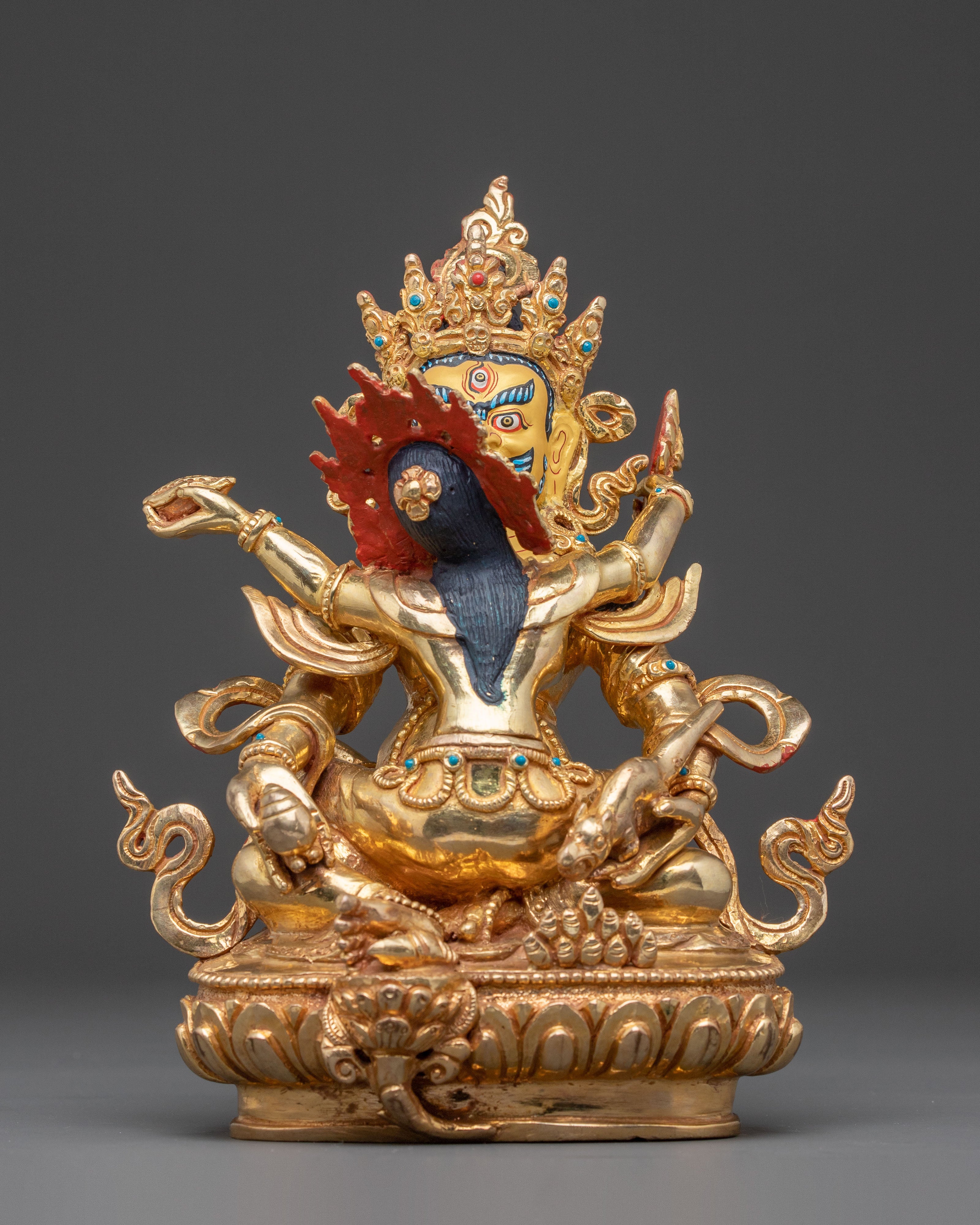 Statue of Green Dzambhala : Sacred Decor