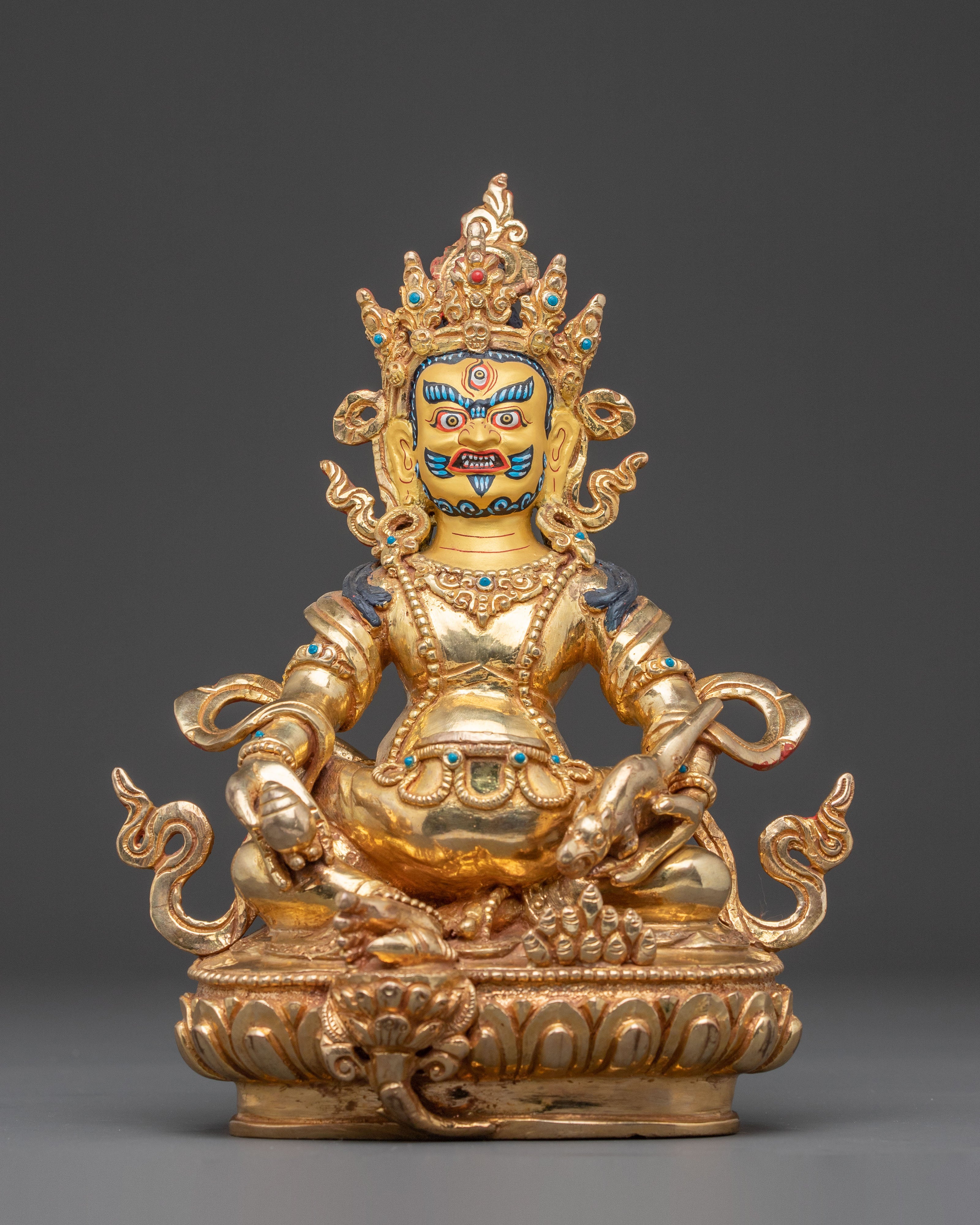 Statue of Green Dzambhala : Sacred Decor