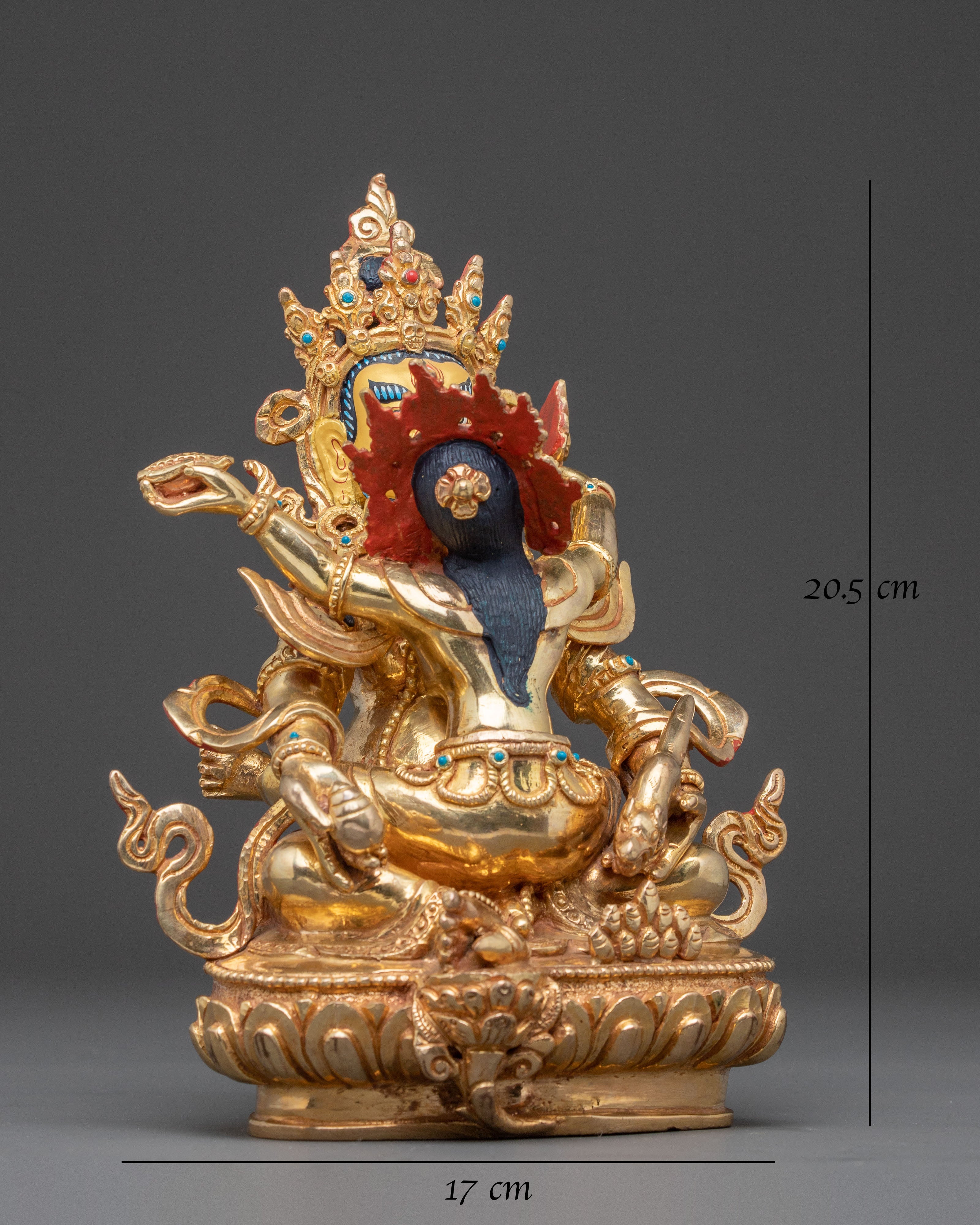 Statue of Green Dzambhala : Sacred Decor