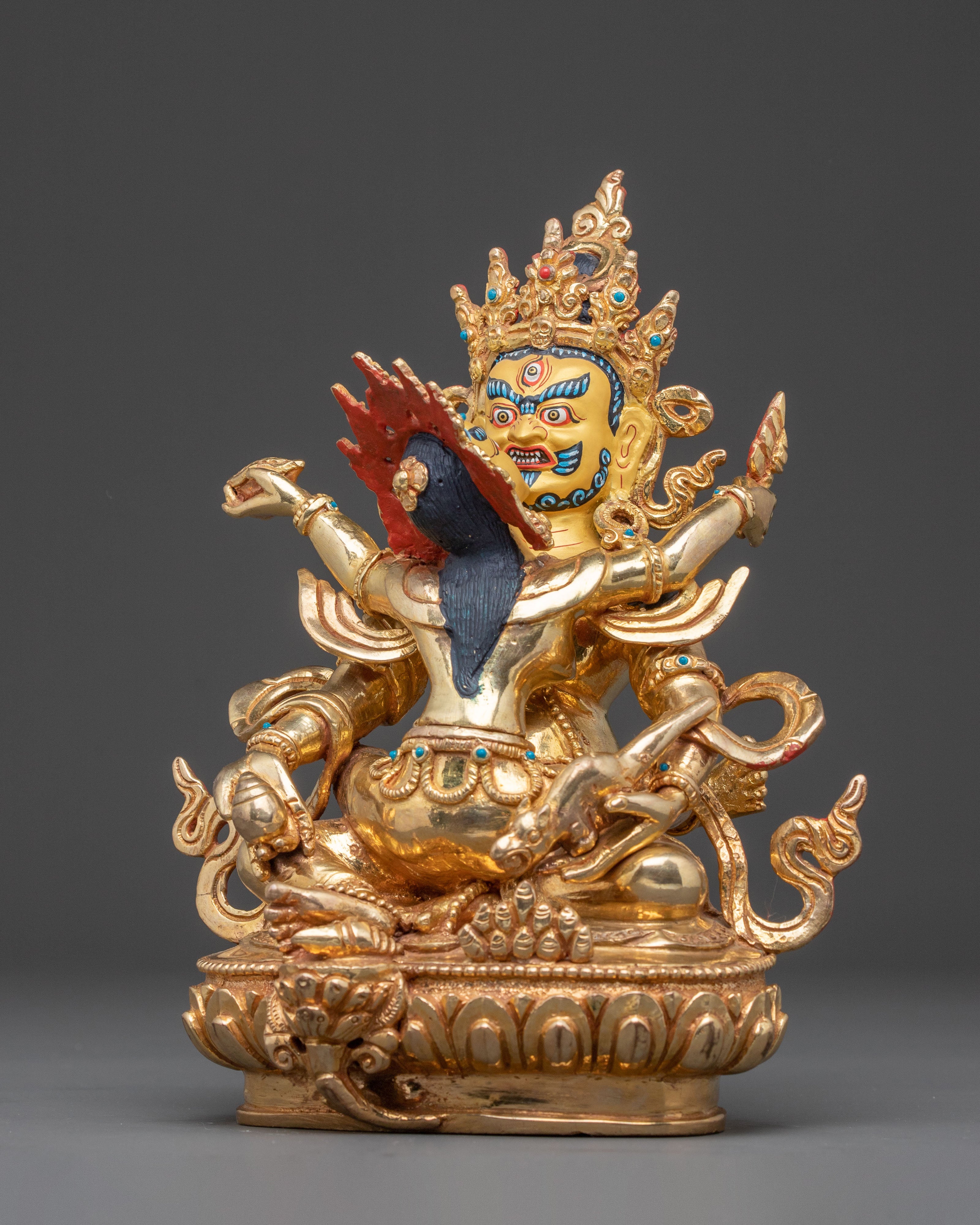 Statue of Green Dzambhala : Sacred Decor