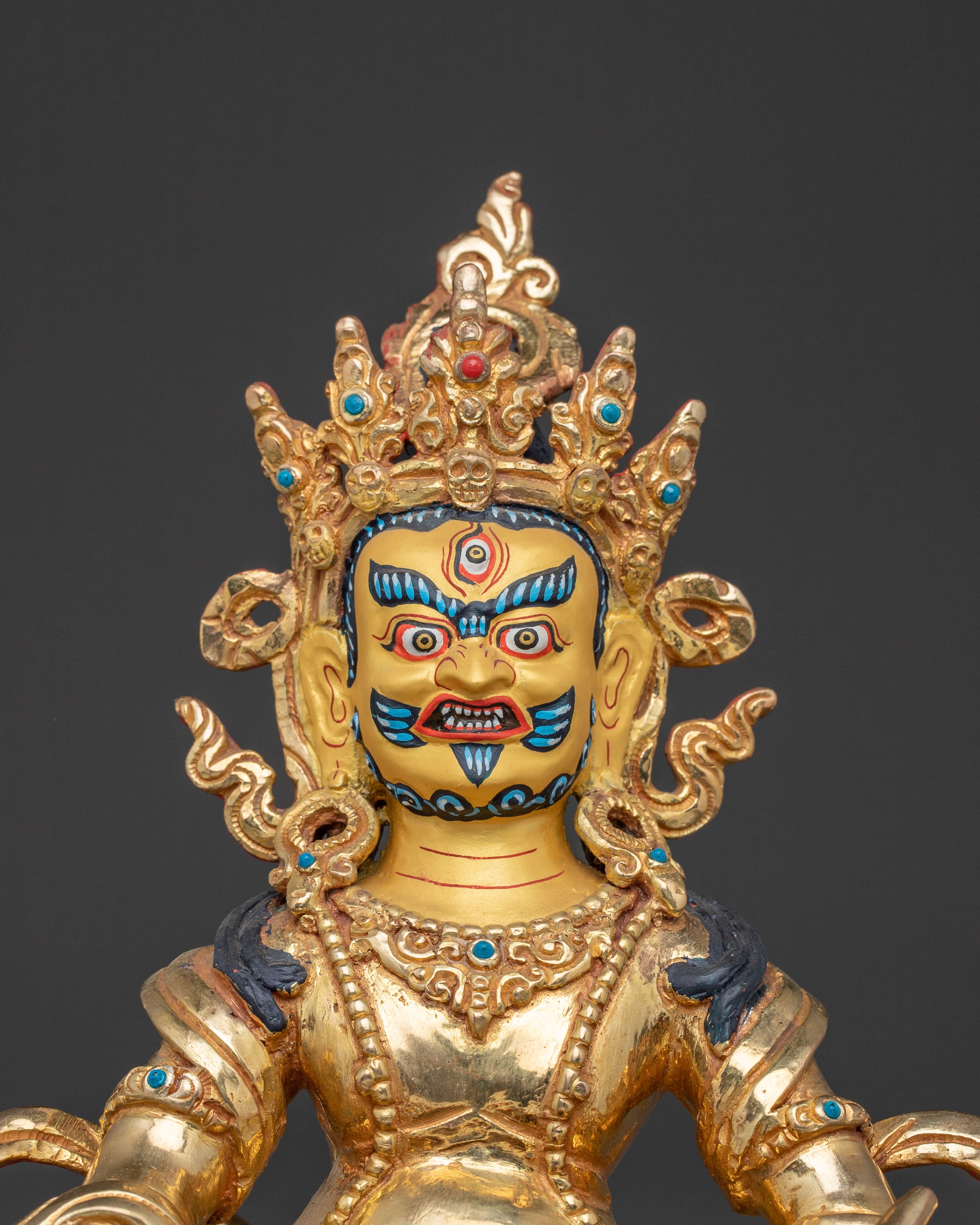 Statue of Green Dzambhala : Sacred Decor