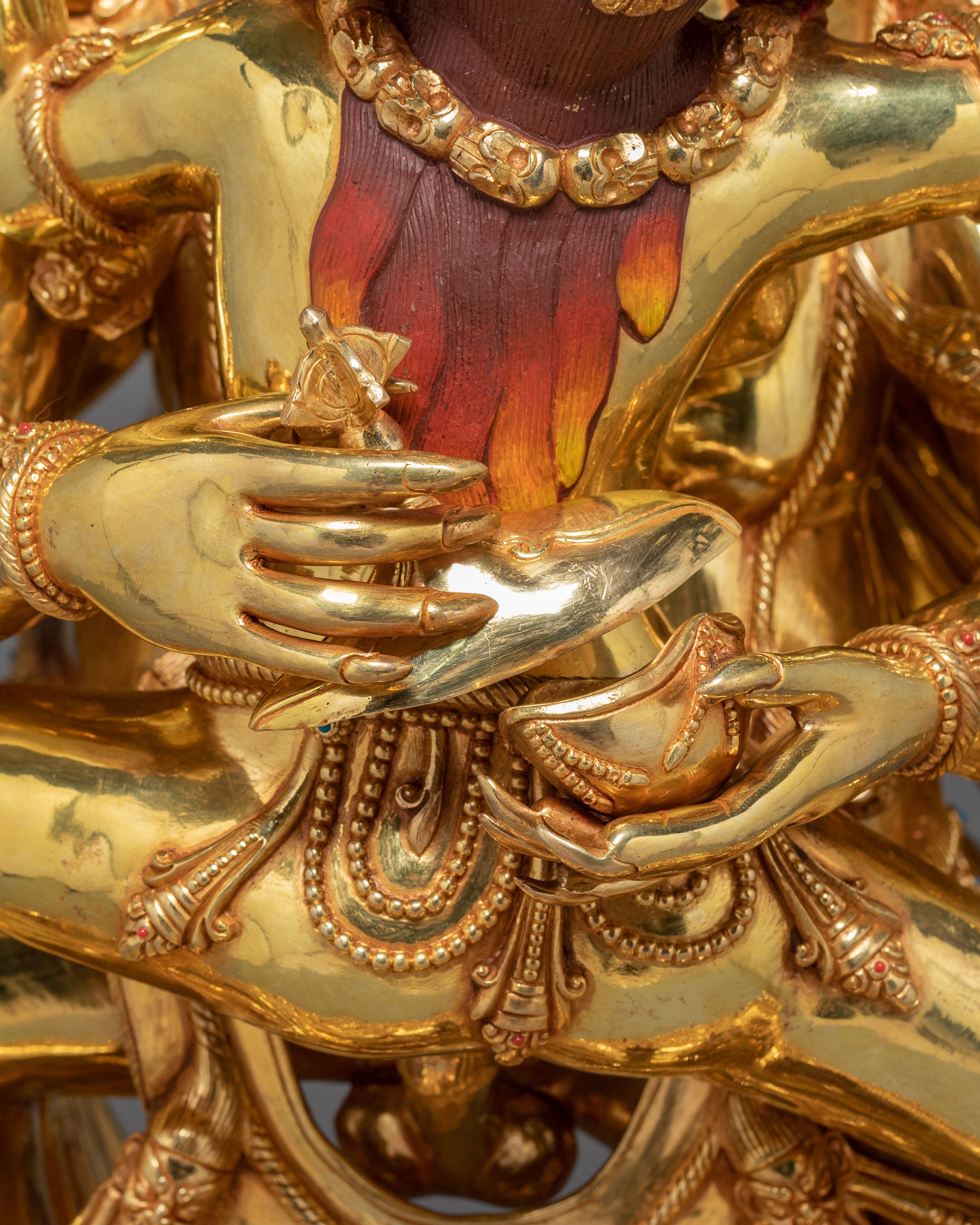 Yamantaka Fierce Protector Statue – 24K Gold Gilded Masterpiece
