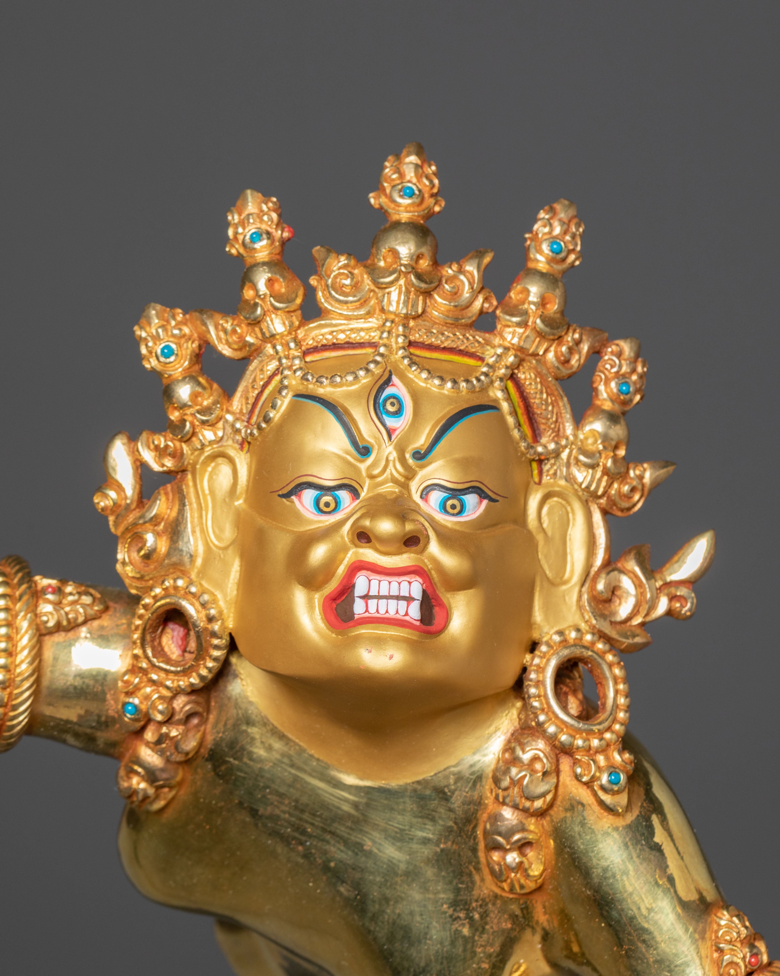 Yamantaka Fierce Protector Statue – 24K Gold Gilded Masterpiece