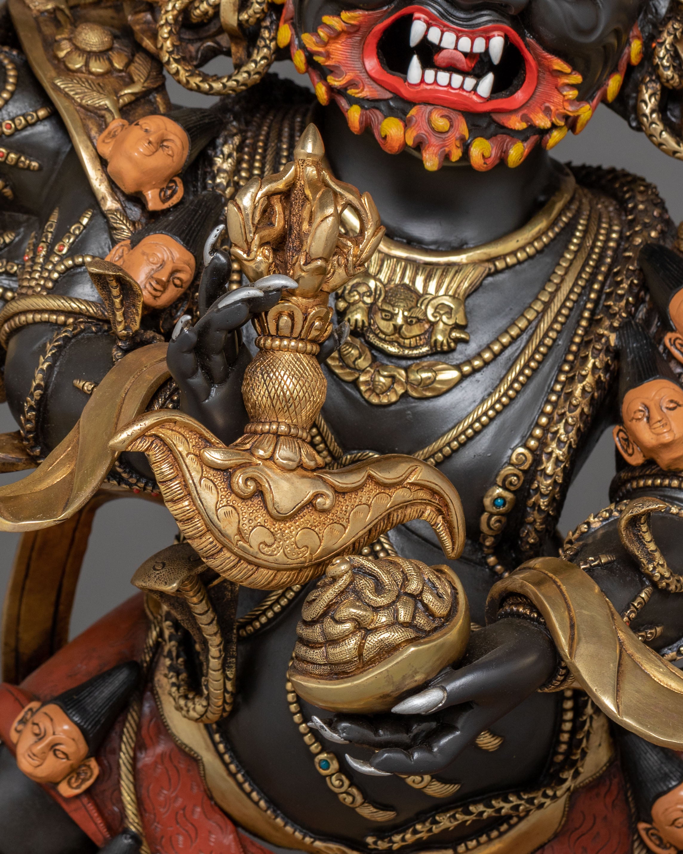 Big Six Armed Mahakala Statue - Himalayan Handcrafted Artwork