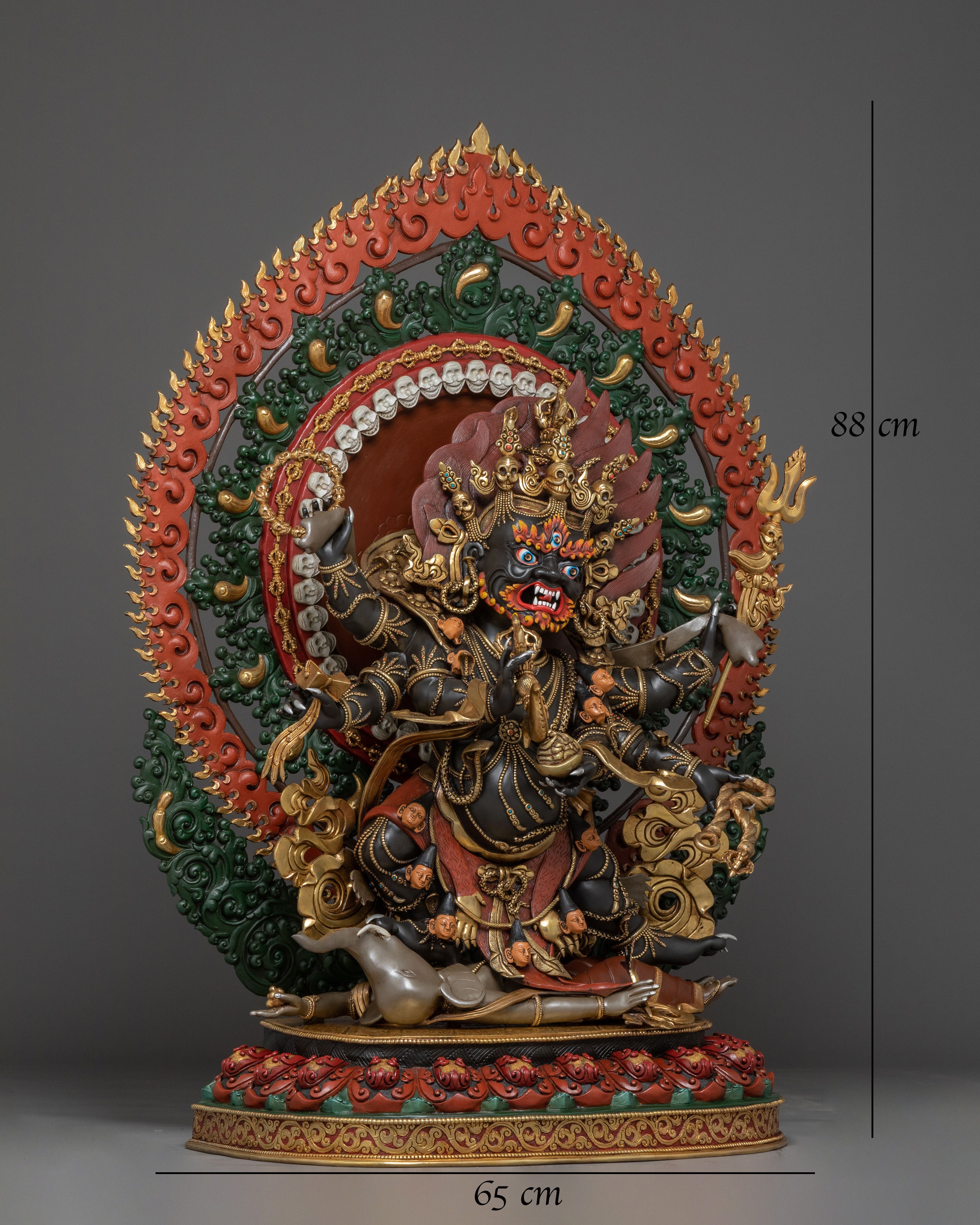 Big Six Armed Mahakala Statue - Himalayan Handcrafted Artwork