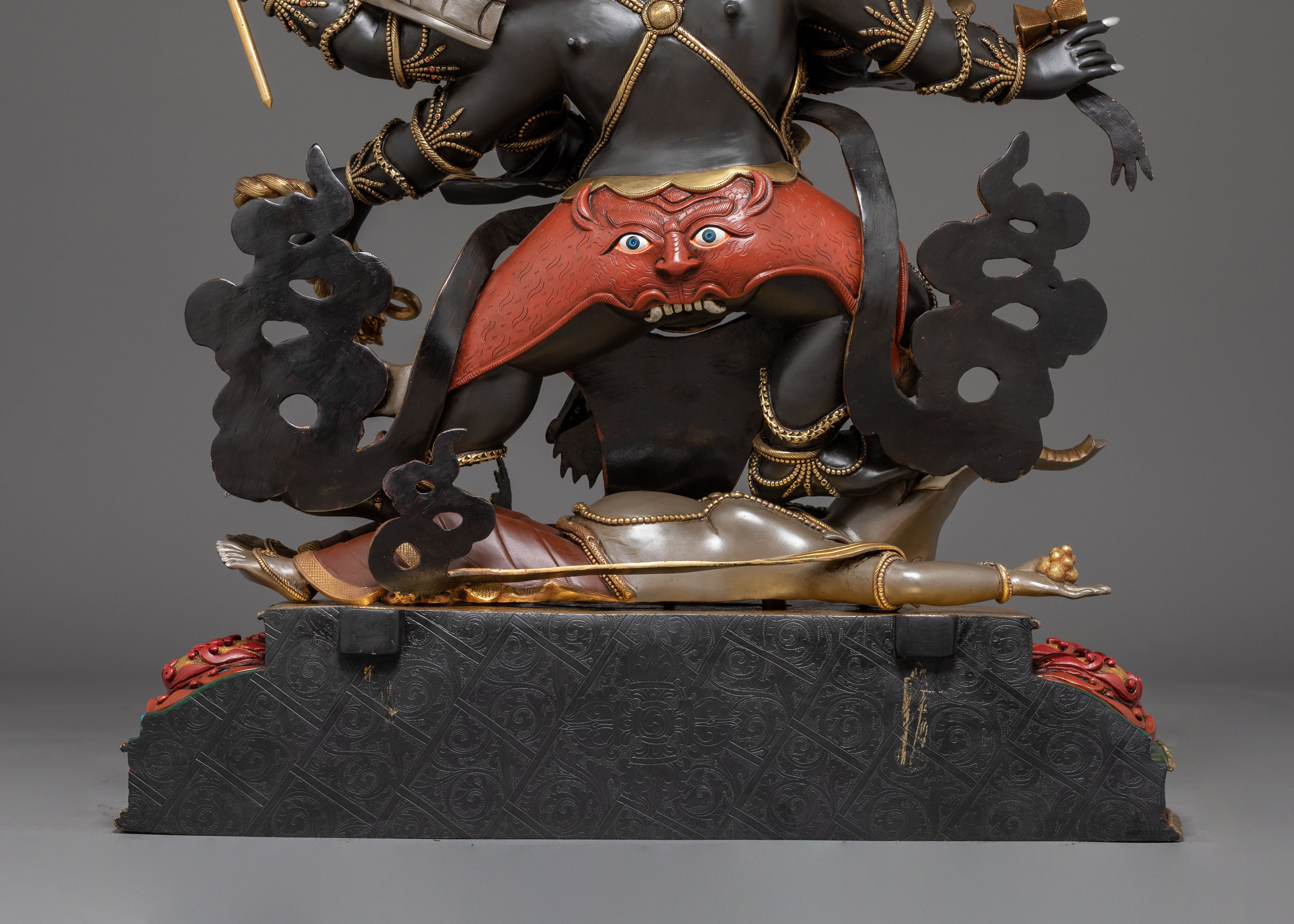 Big Six Armed Mahakala Statue - Himalayan Handcrafted Artwork