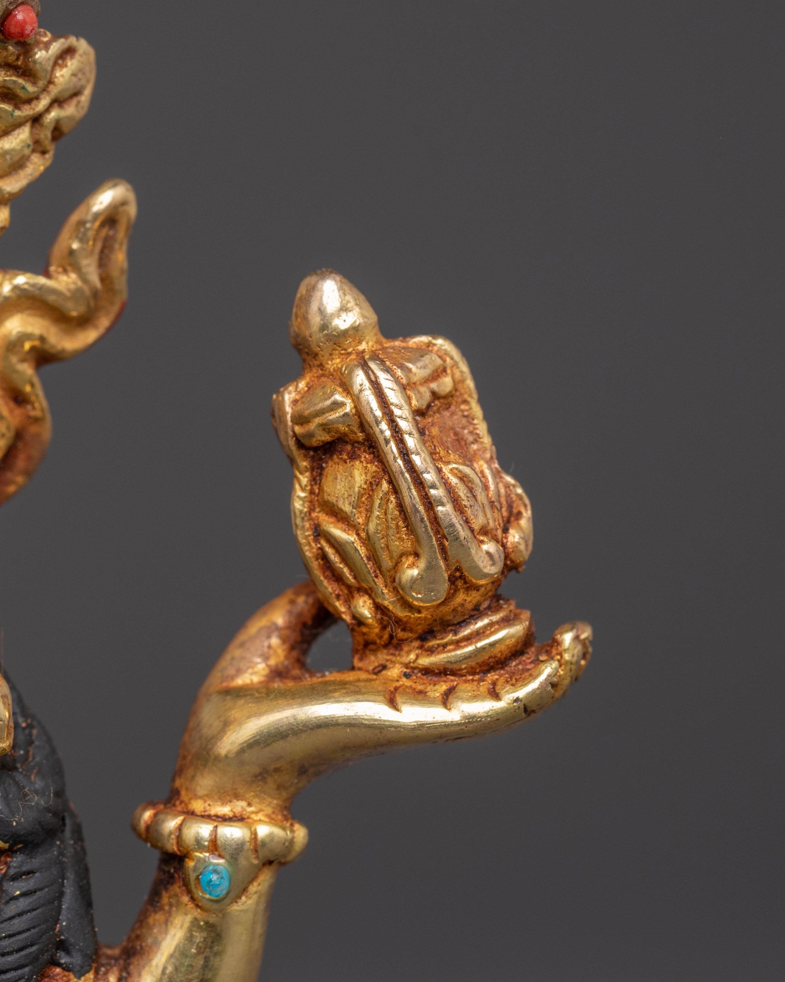 Yeshe Tsogyal Mandarava Statue Set – Gold Gilded Copper Pair