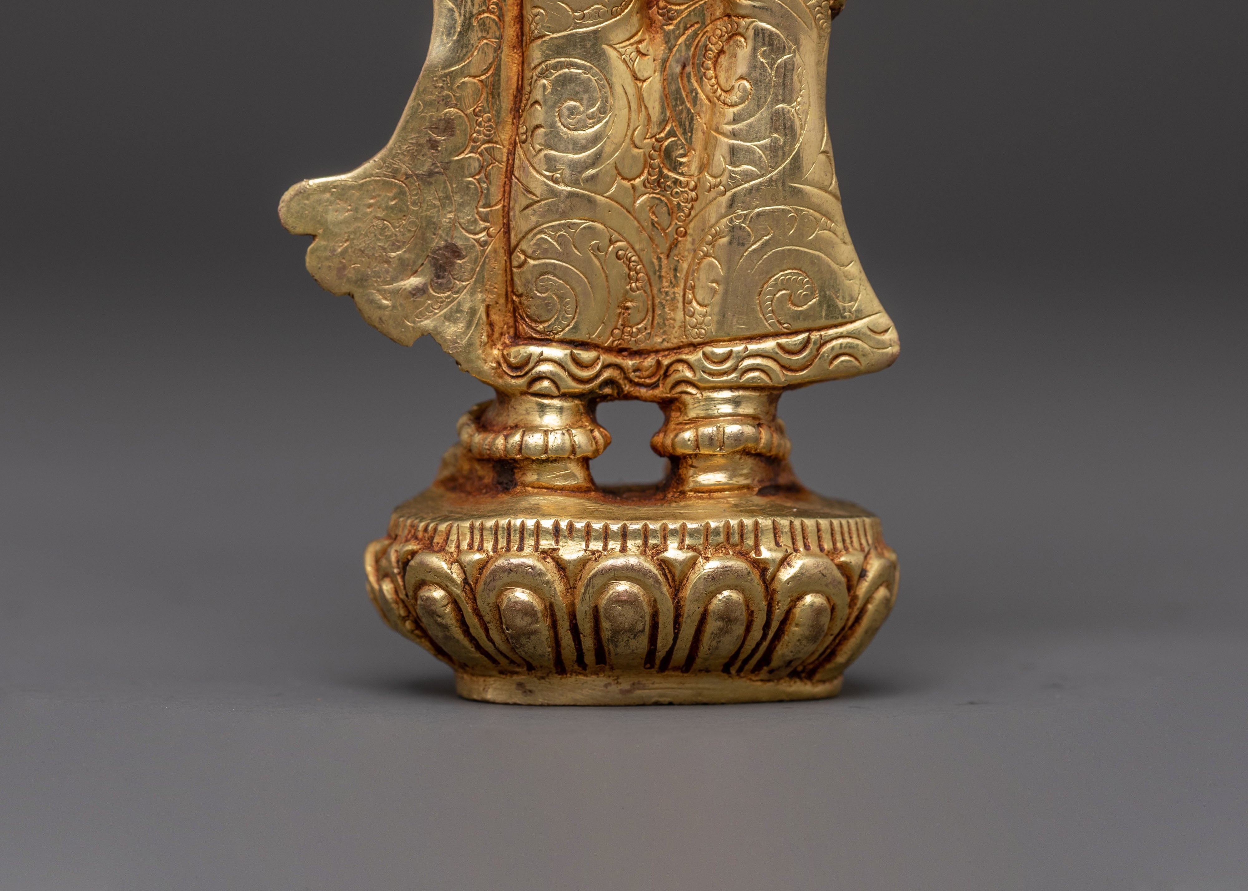 Yeshe Tsogyal Mandarava Statue Set – Gold Gilded Copper Pair