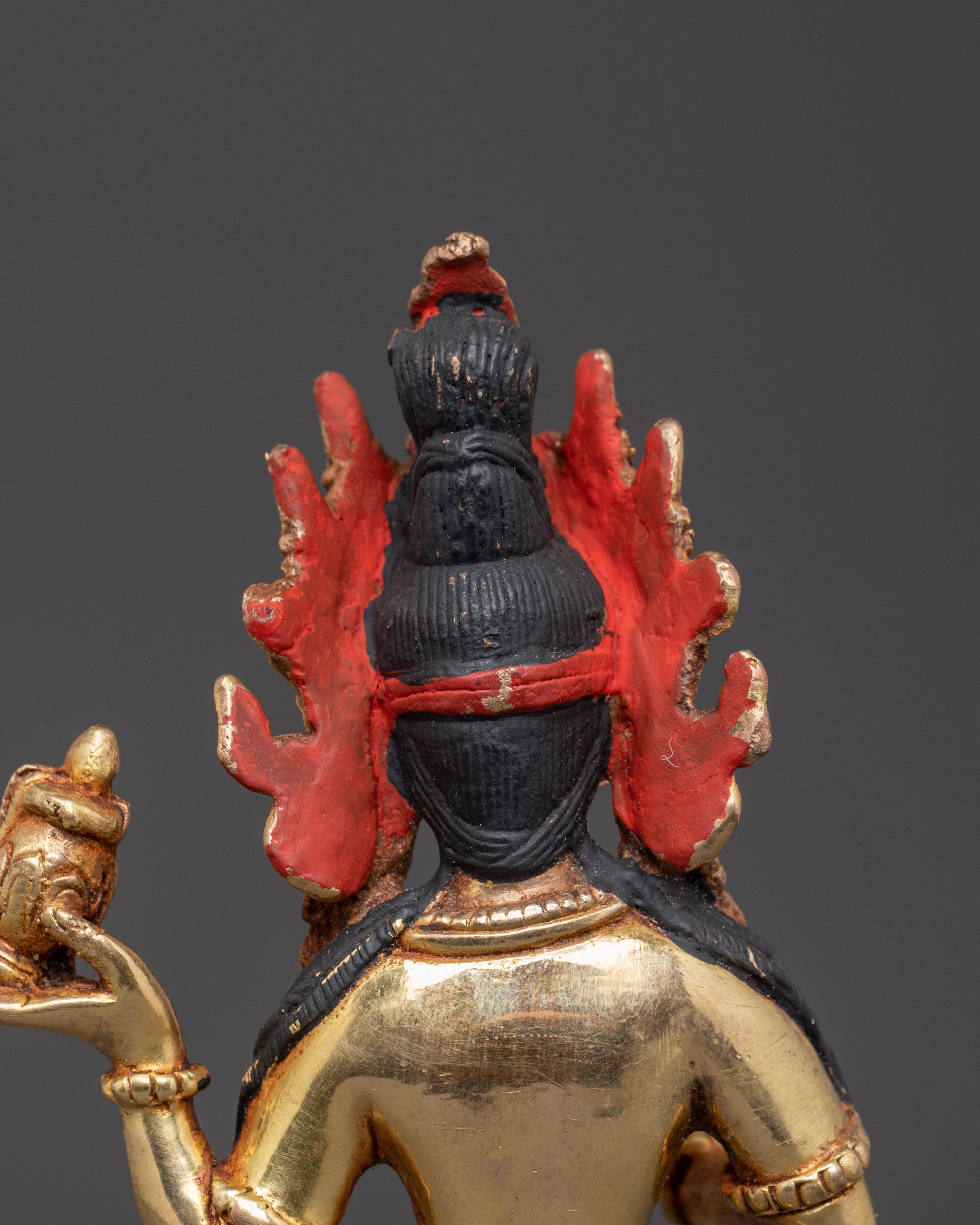 Yeshe Tsogyal Mandarava Statue Set – Gold Gilded Copper Pair