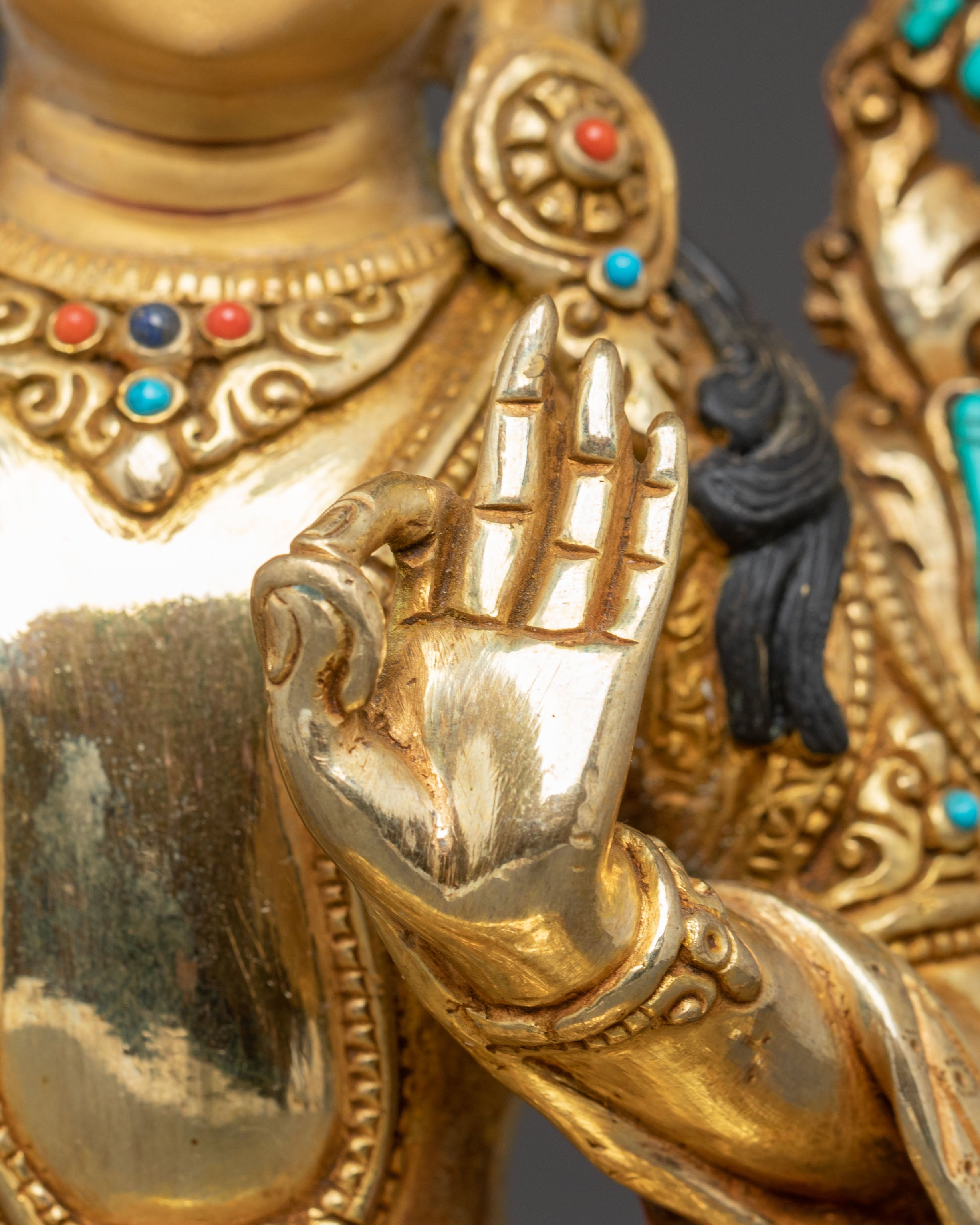 Holy Statue of Manjushri – Radiant Wisdom Sculpture