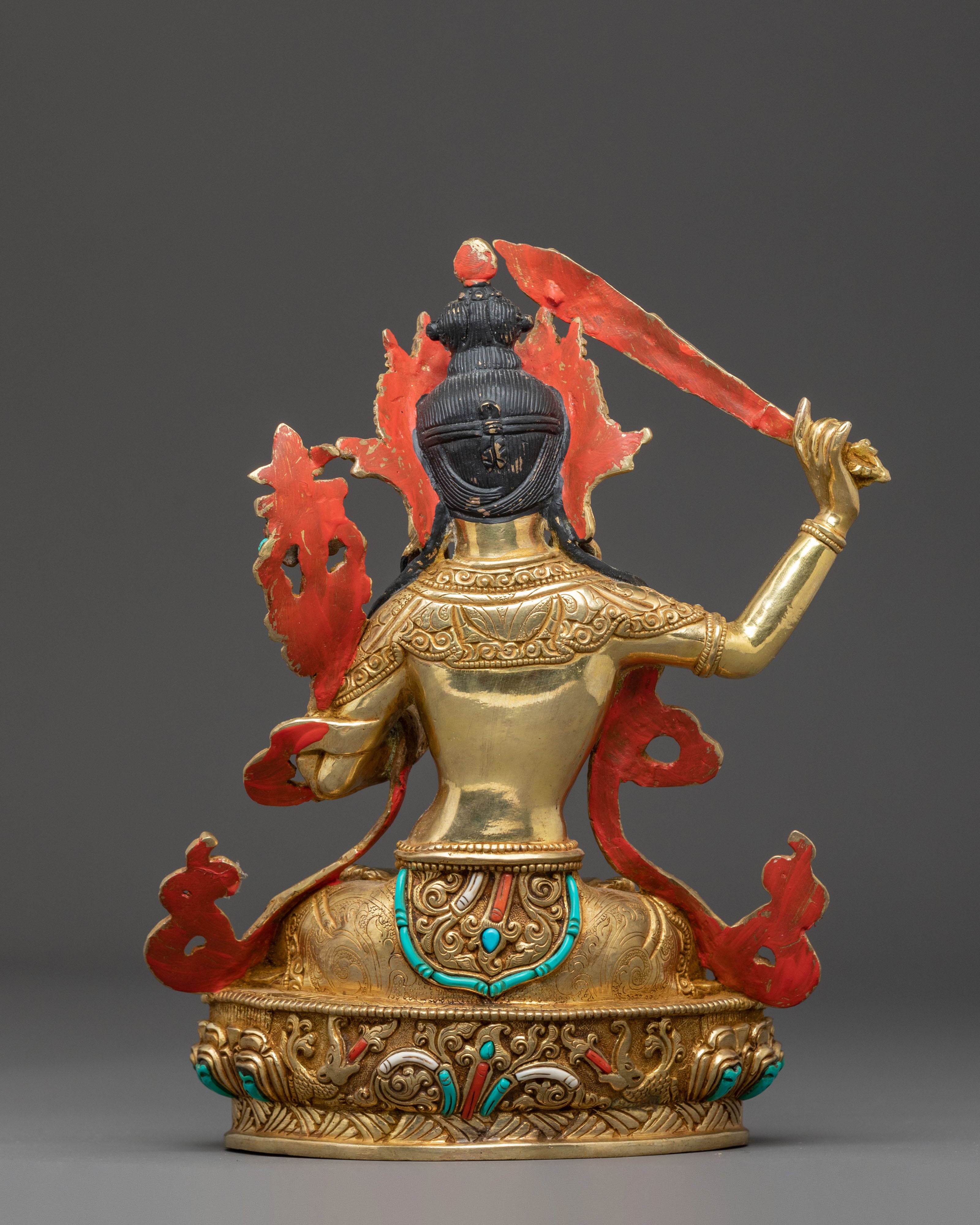 Holy Statue of Manjushri – Radiant Wisdom Sculpture