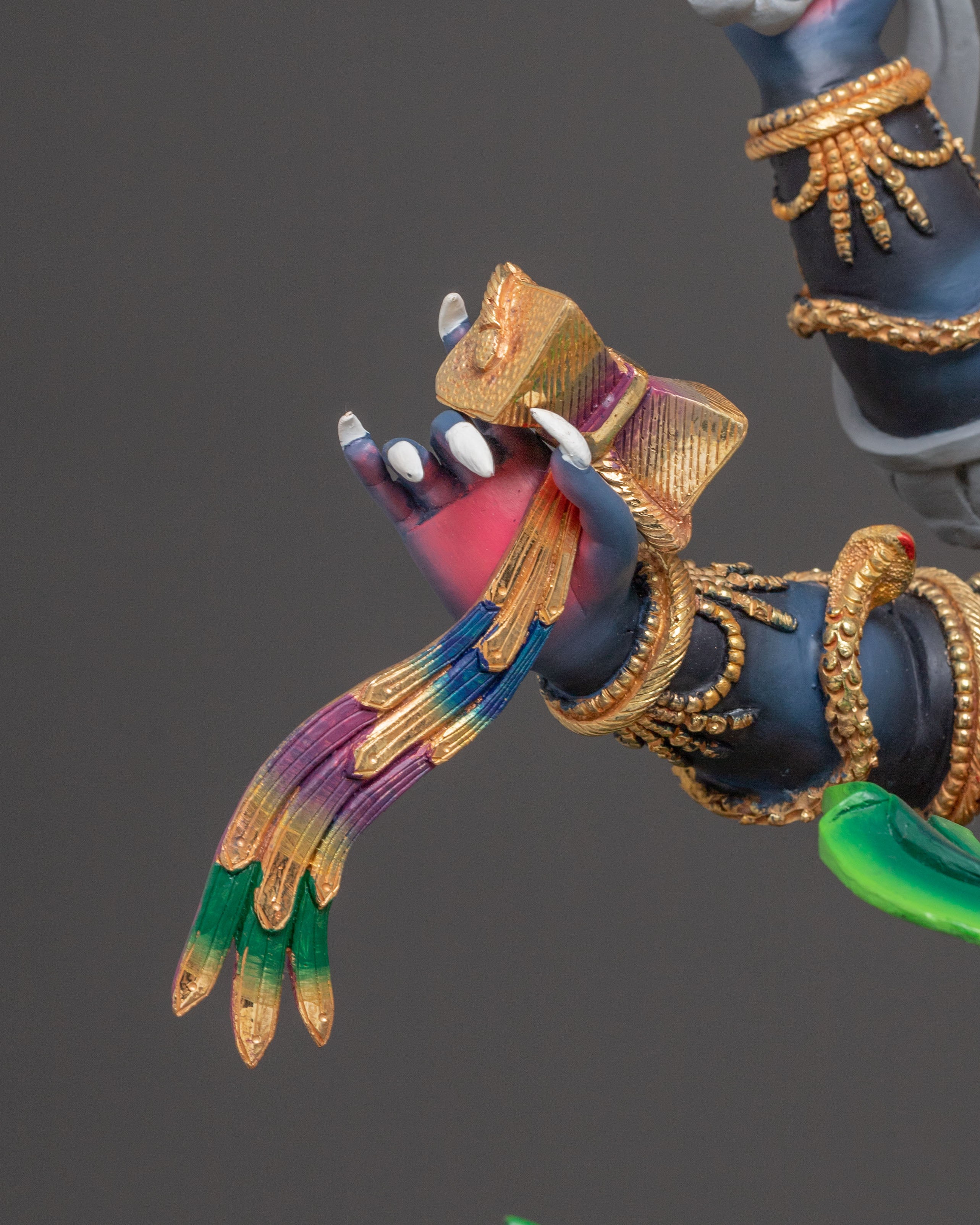 Handcrafted Six-Armed Mahakala Copper Statue – Majestic Protector