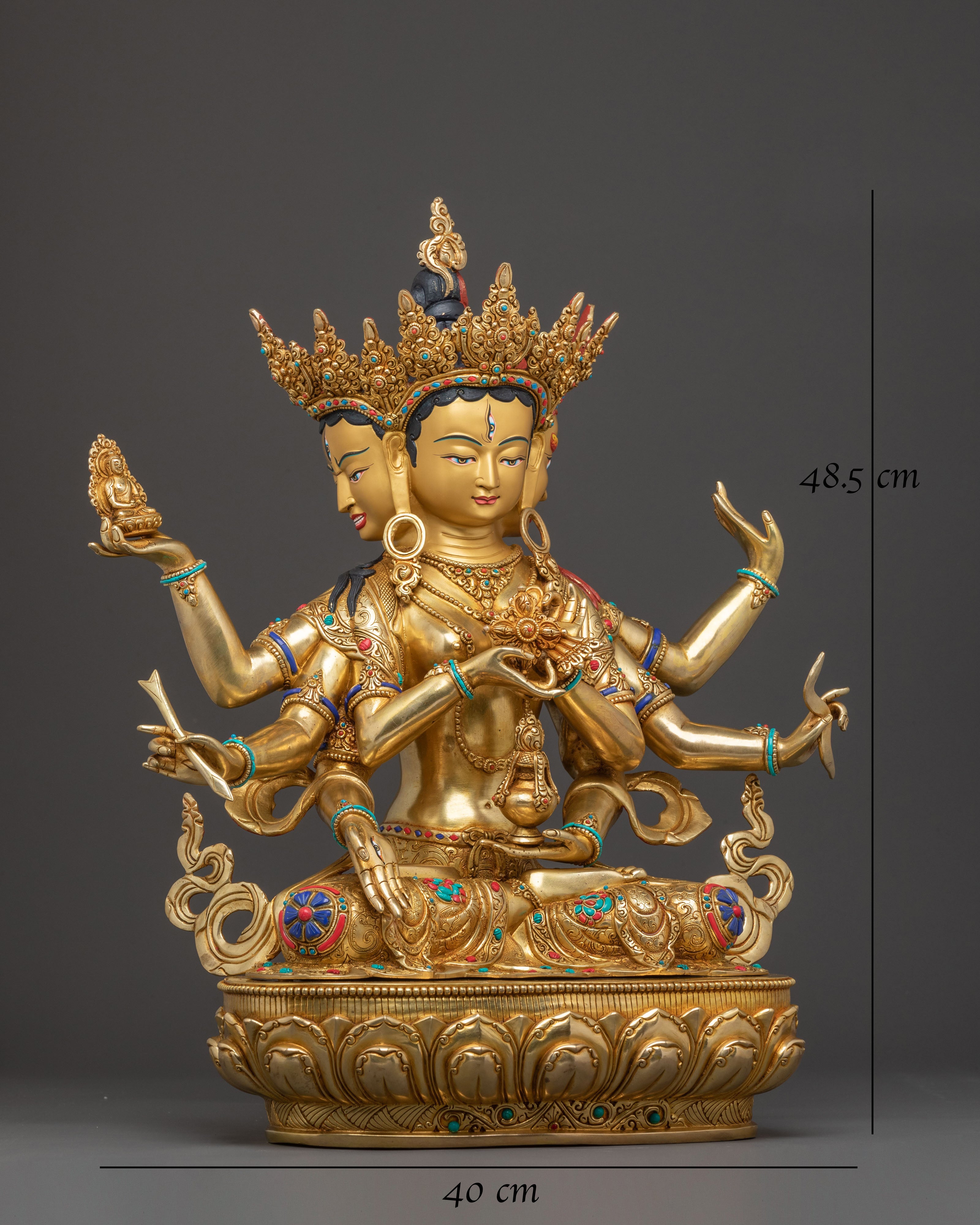 Namgyalma Divine Statue - Exquisite 24K Gold Gilded