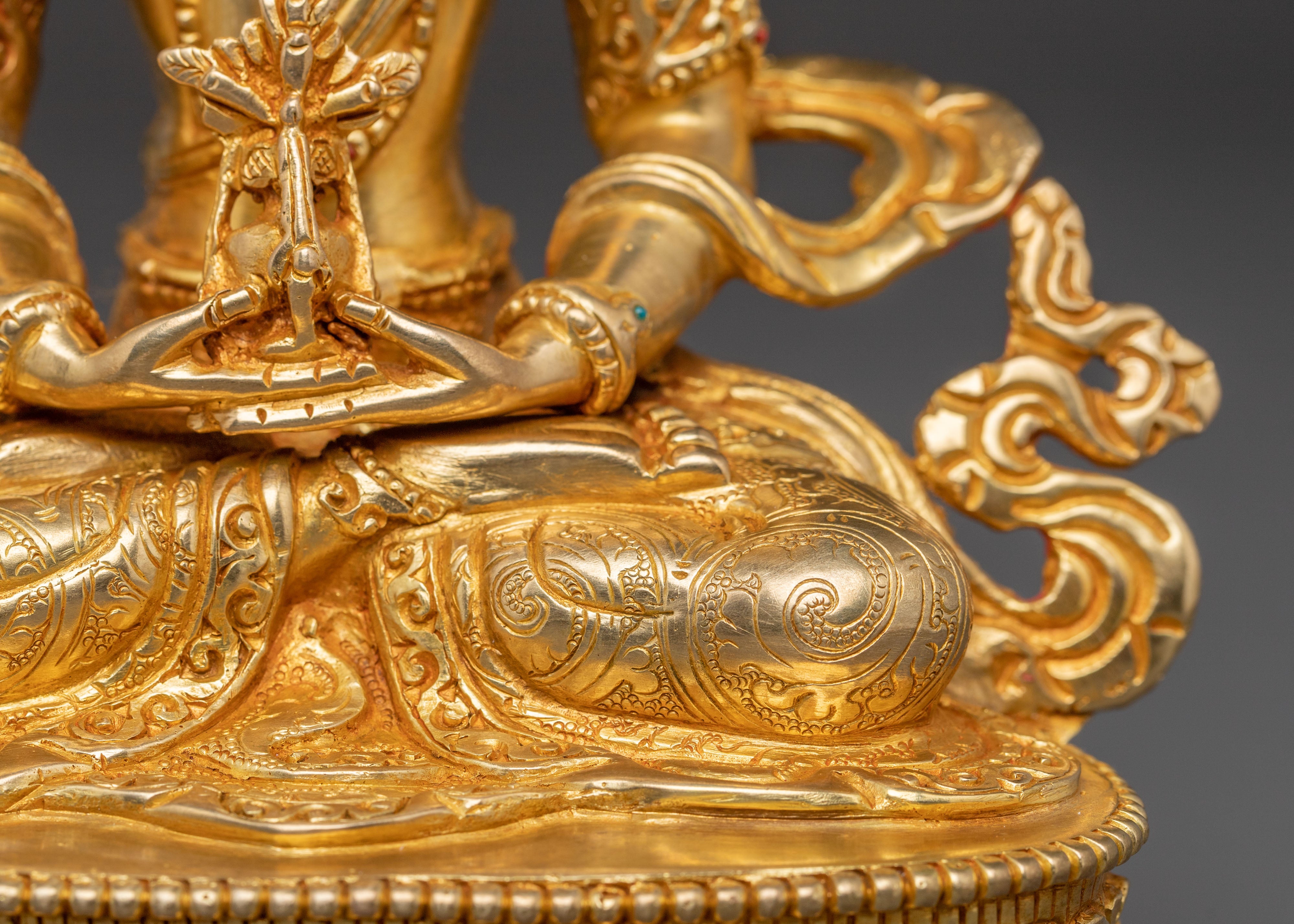 Amitayus Longevity Statue | Hand-Gilded Copper Statue