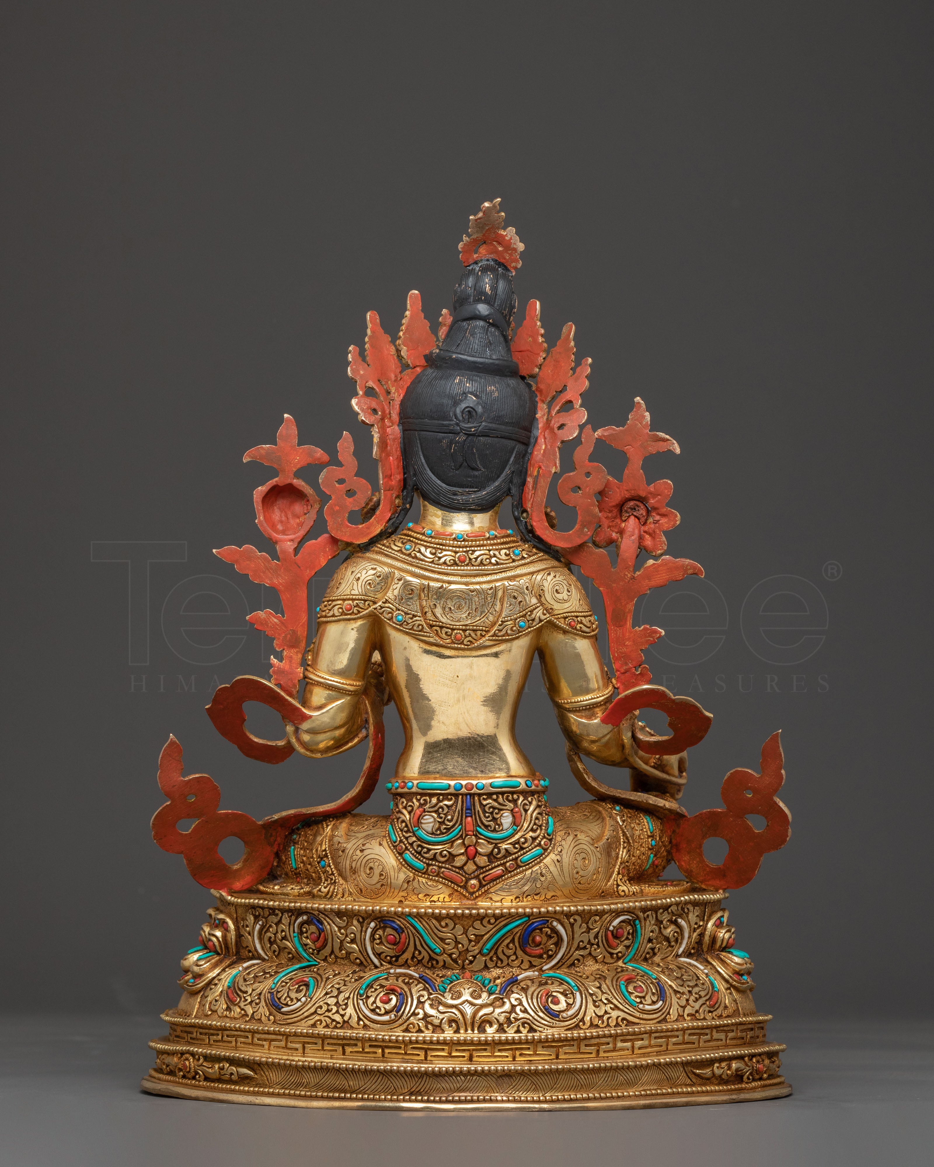 Green Tara Serenity Statue | 24K Gold Gilded