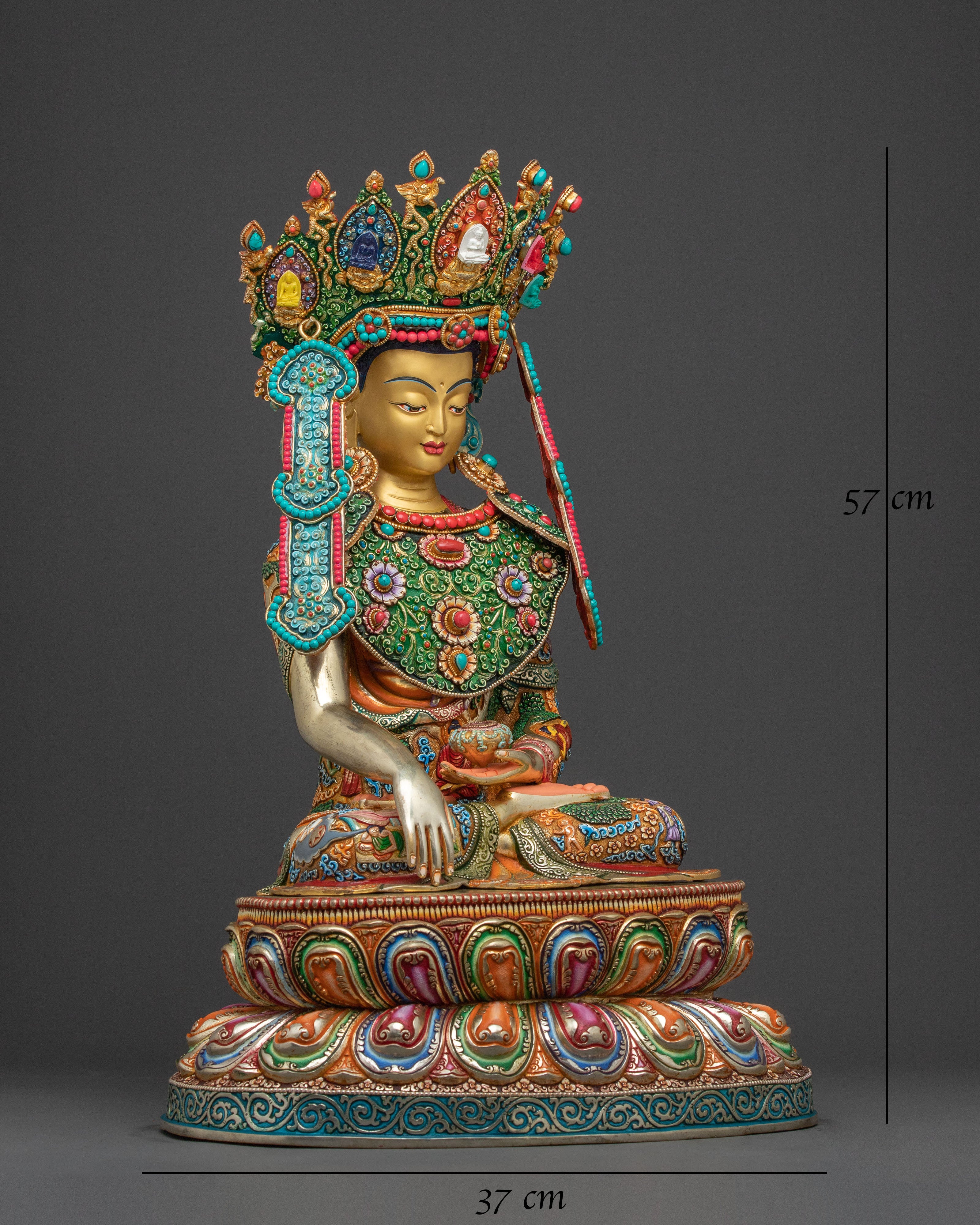 Crown Shakyamuni Buddha Enlightenment Statue