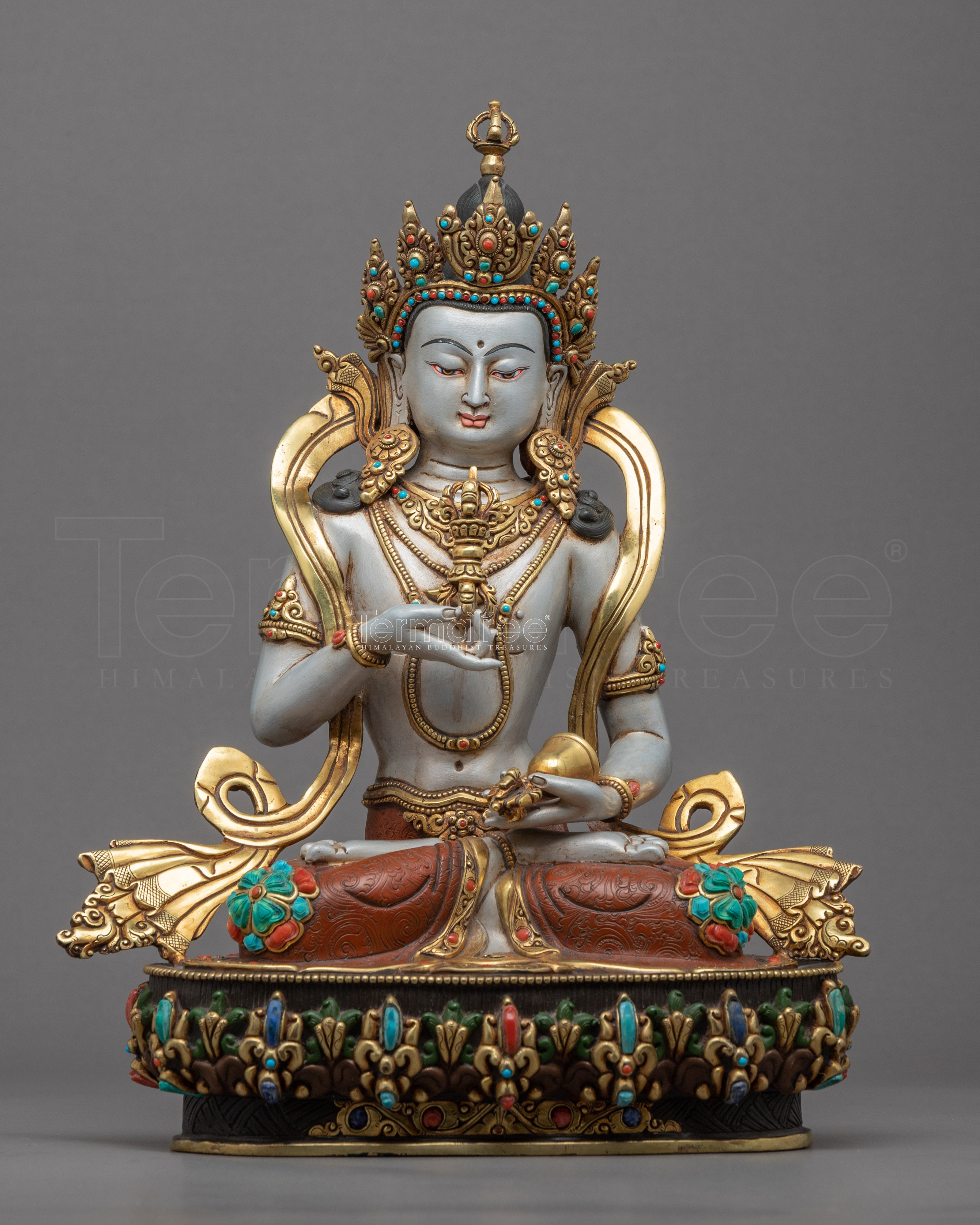 Vajrasattva Mudra Statue | Tibetan Buddha Sculpture For Mindfulness - Termatree