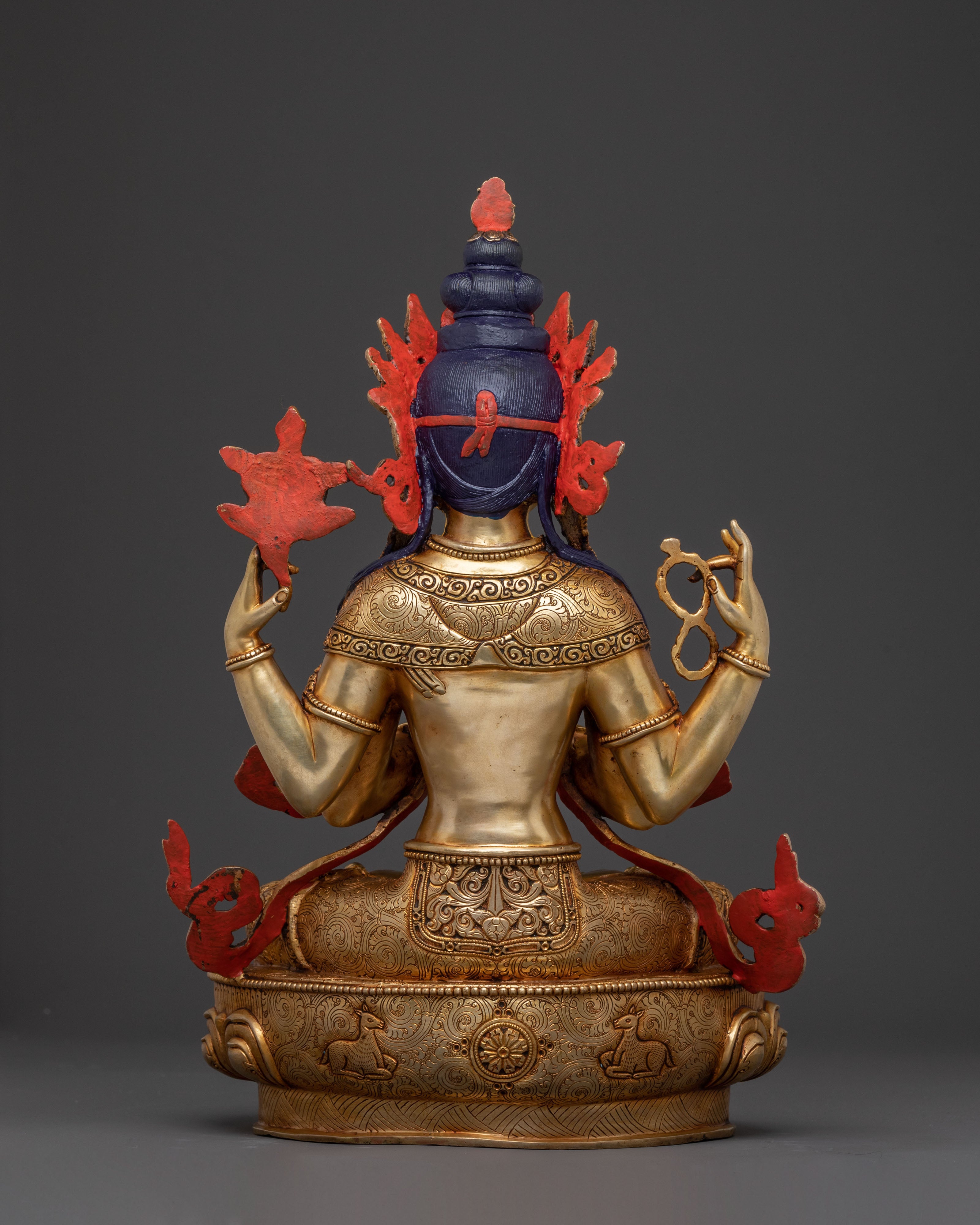Six Bodhisattva Statue Altar Set | Hand-Gilded Copper Statue