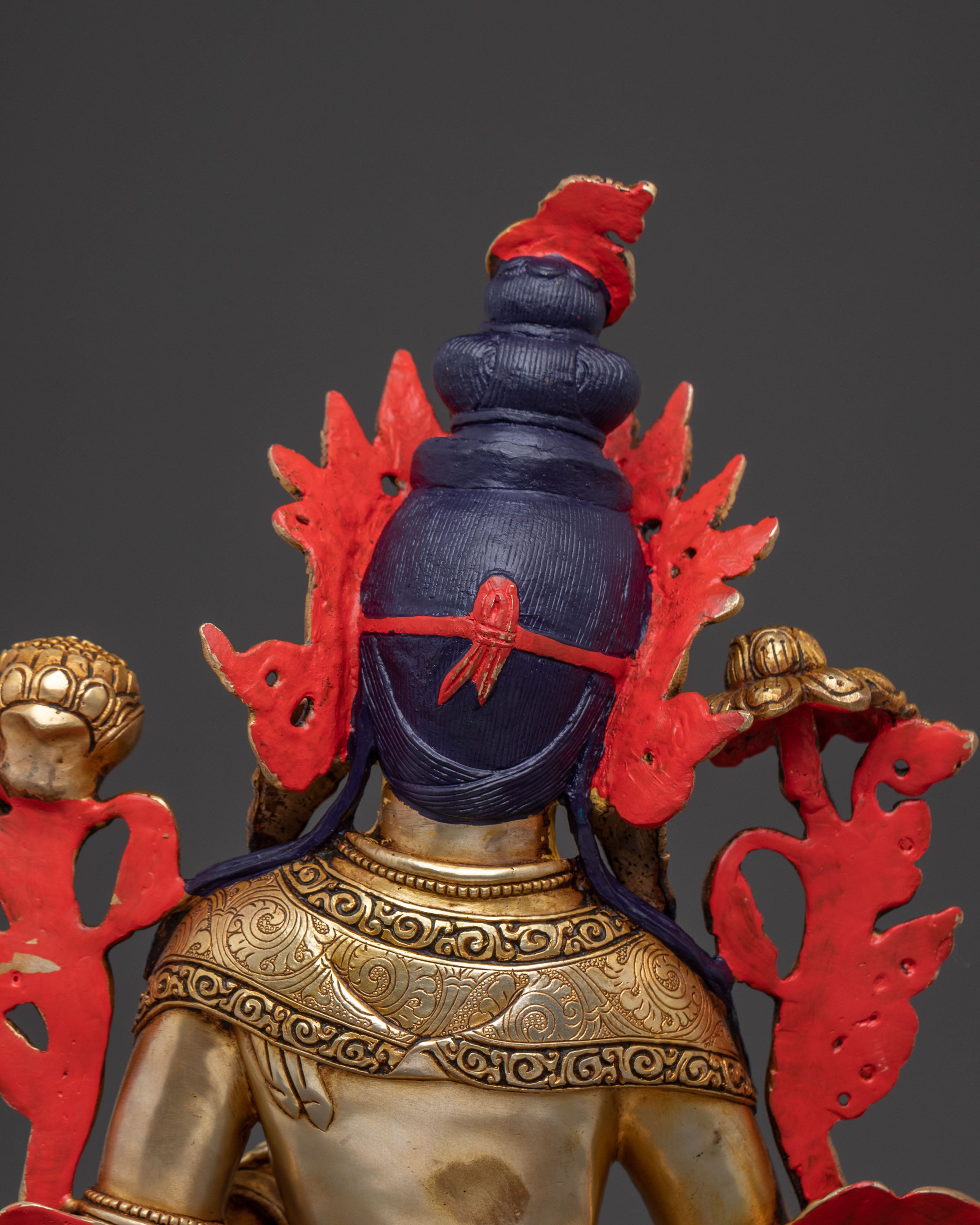 Compassionate Healing Green Tara Statue | 24k Gol Gilded Art