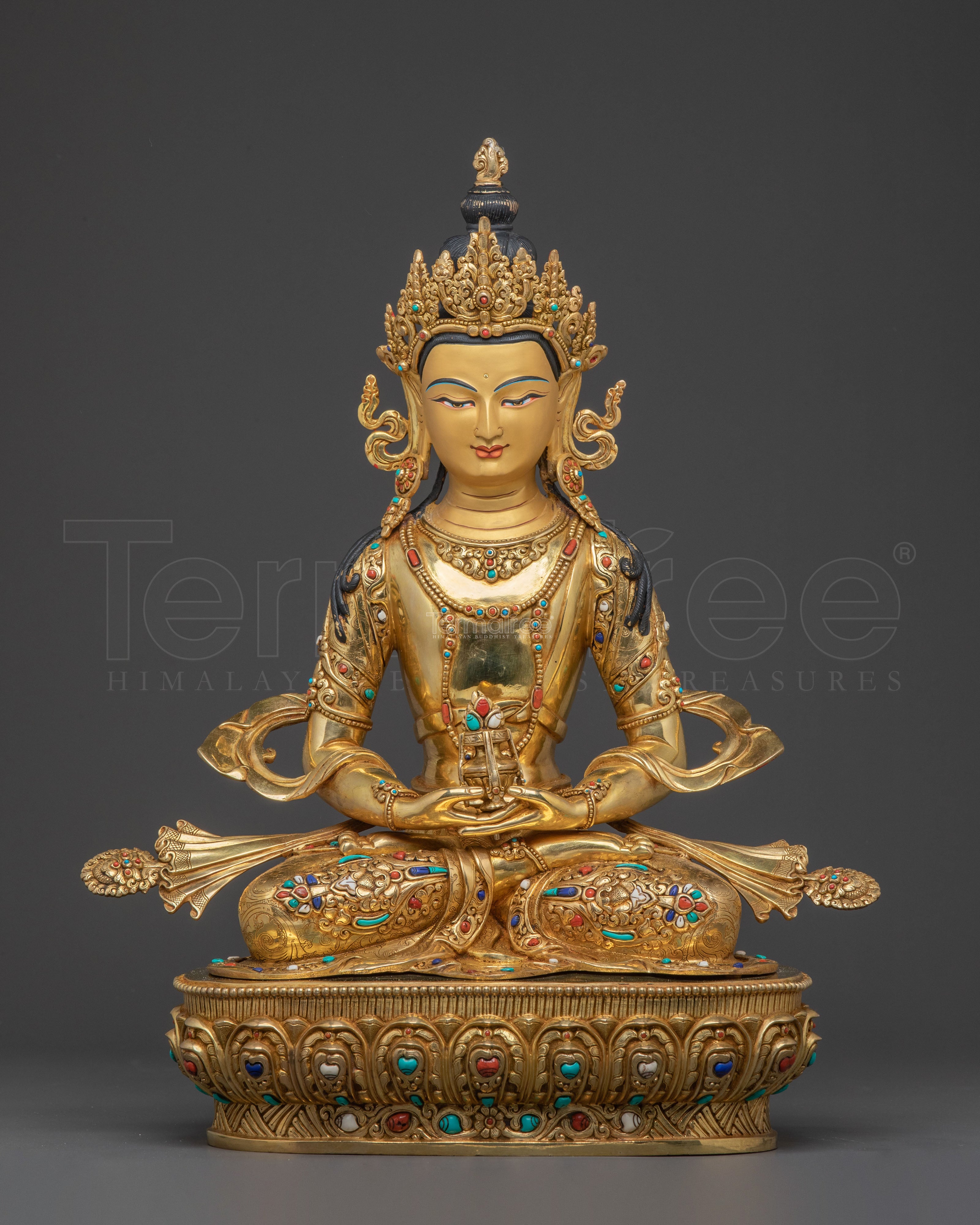 Copper Six Bodhisattva Statue Set – Hand-Gilded Art