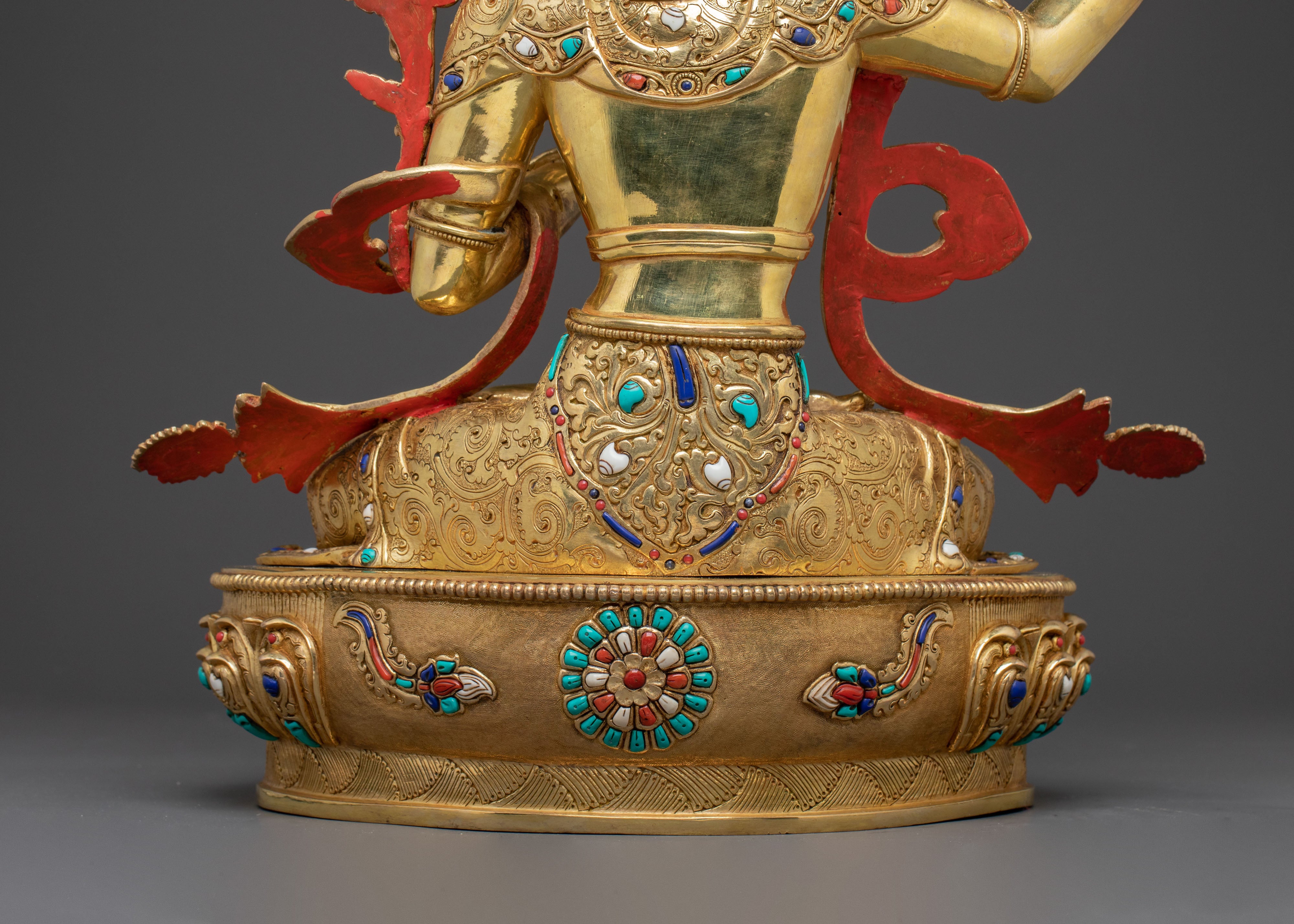 Manjushri Golden Statue: Meditational Decor