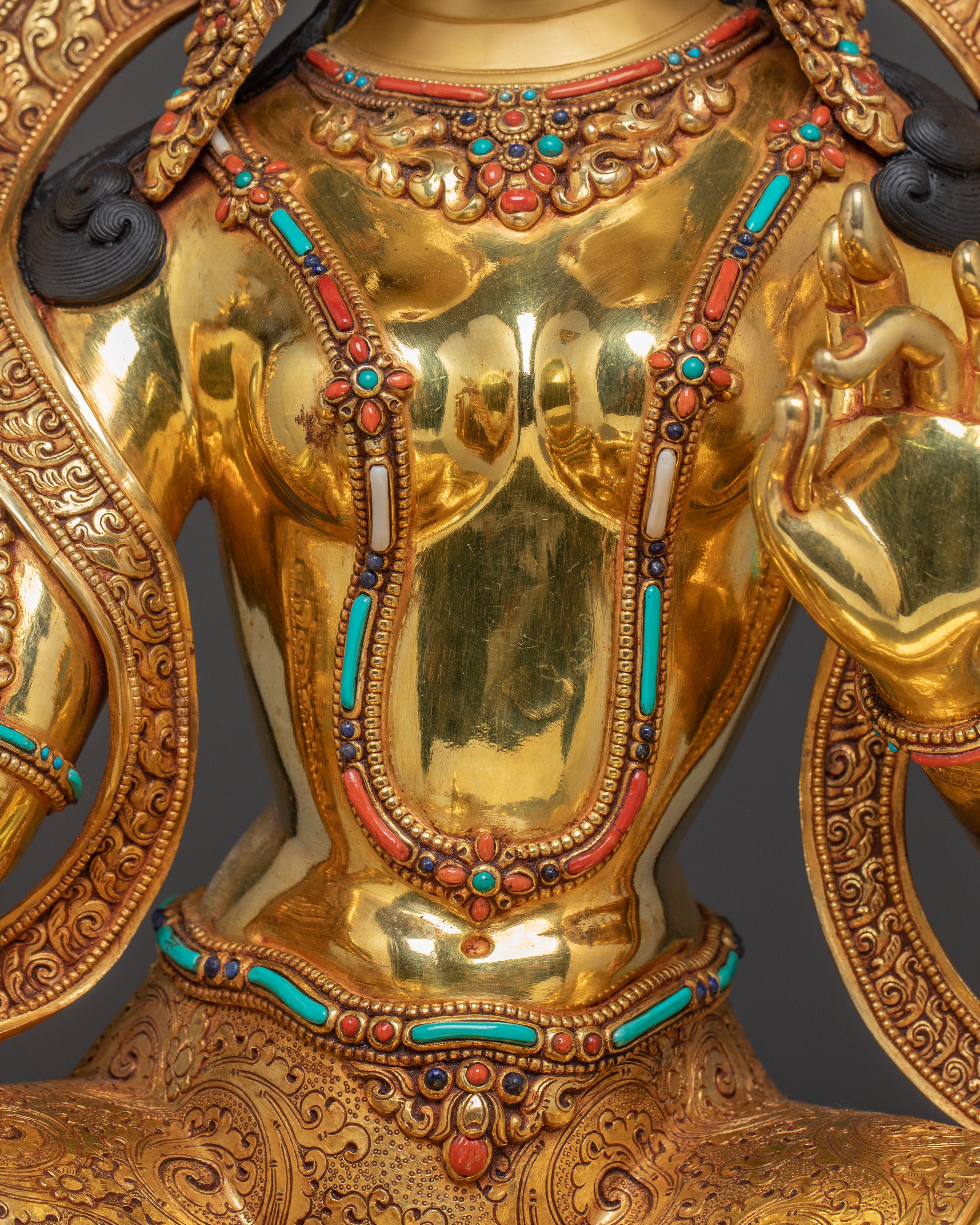 Radiant Mother Green Tara Statue | Himalayan Handcrafted Masterpiece