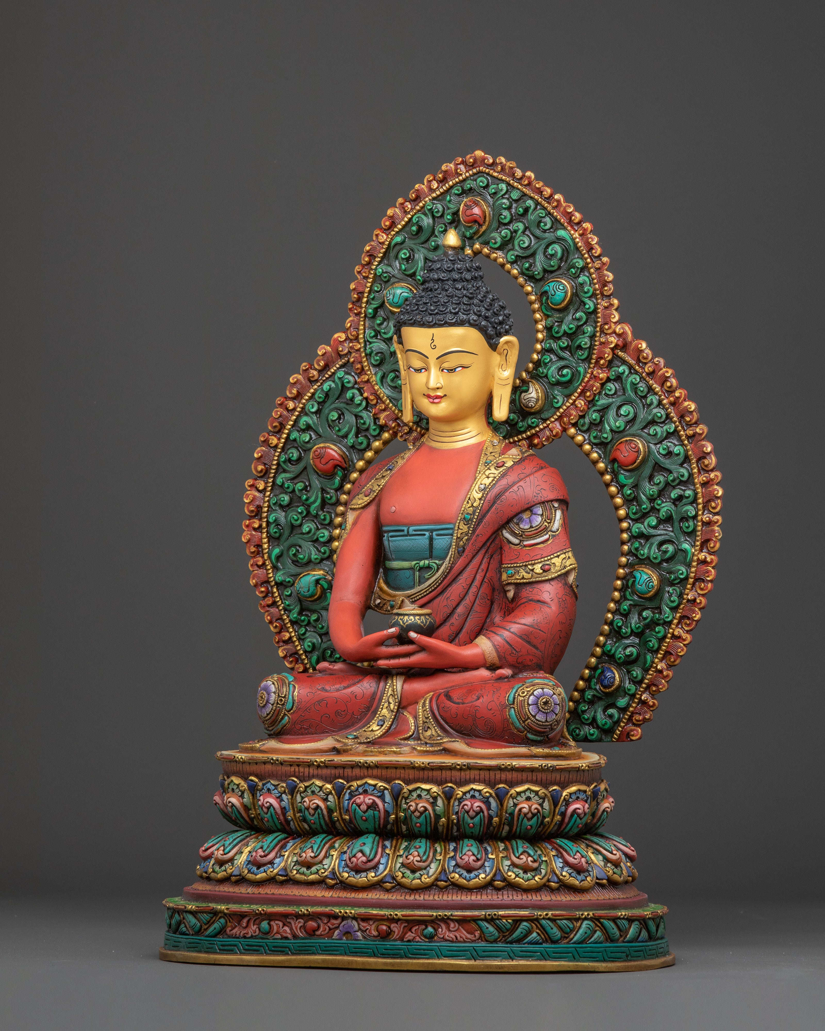 Handcrafted 5 Dhyani Buddha Statue Set – Art in Gilded Copper