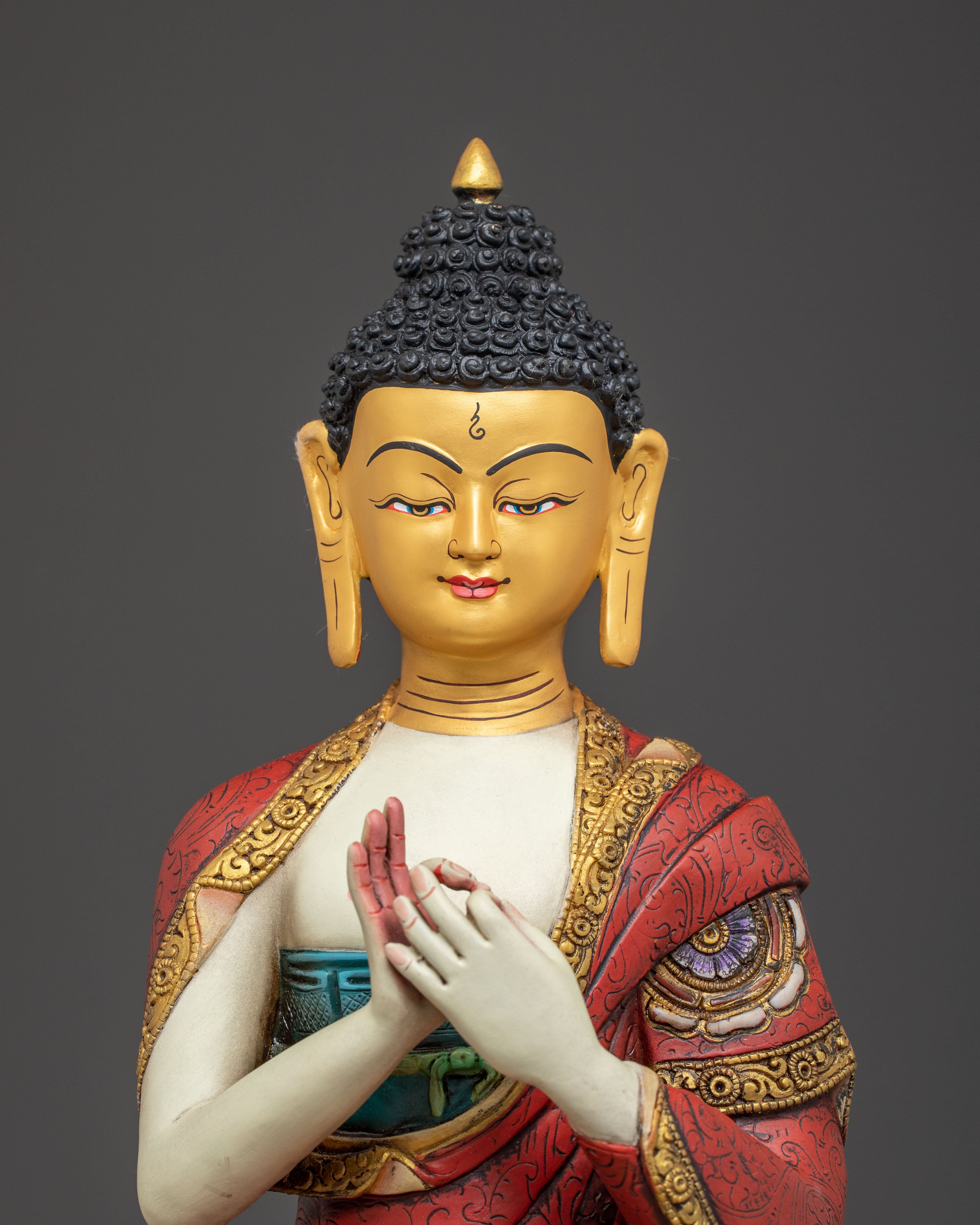 Handcrafted 5 Dhyani Buddha Statue Set – Art in Gilded Copper