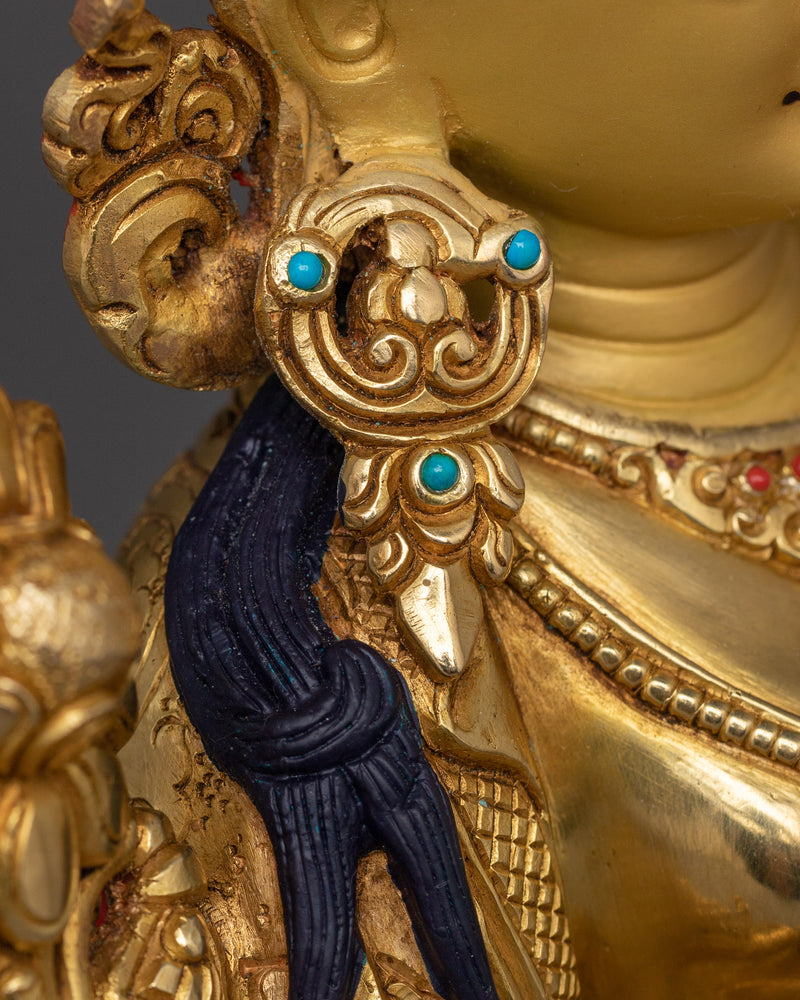 Tibetan Green Tara Idol | Traditional Artwork
