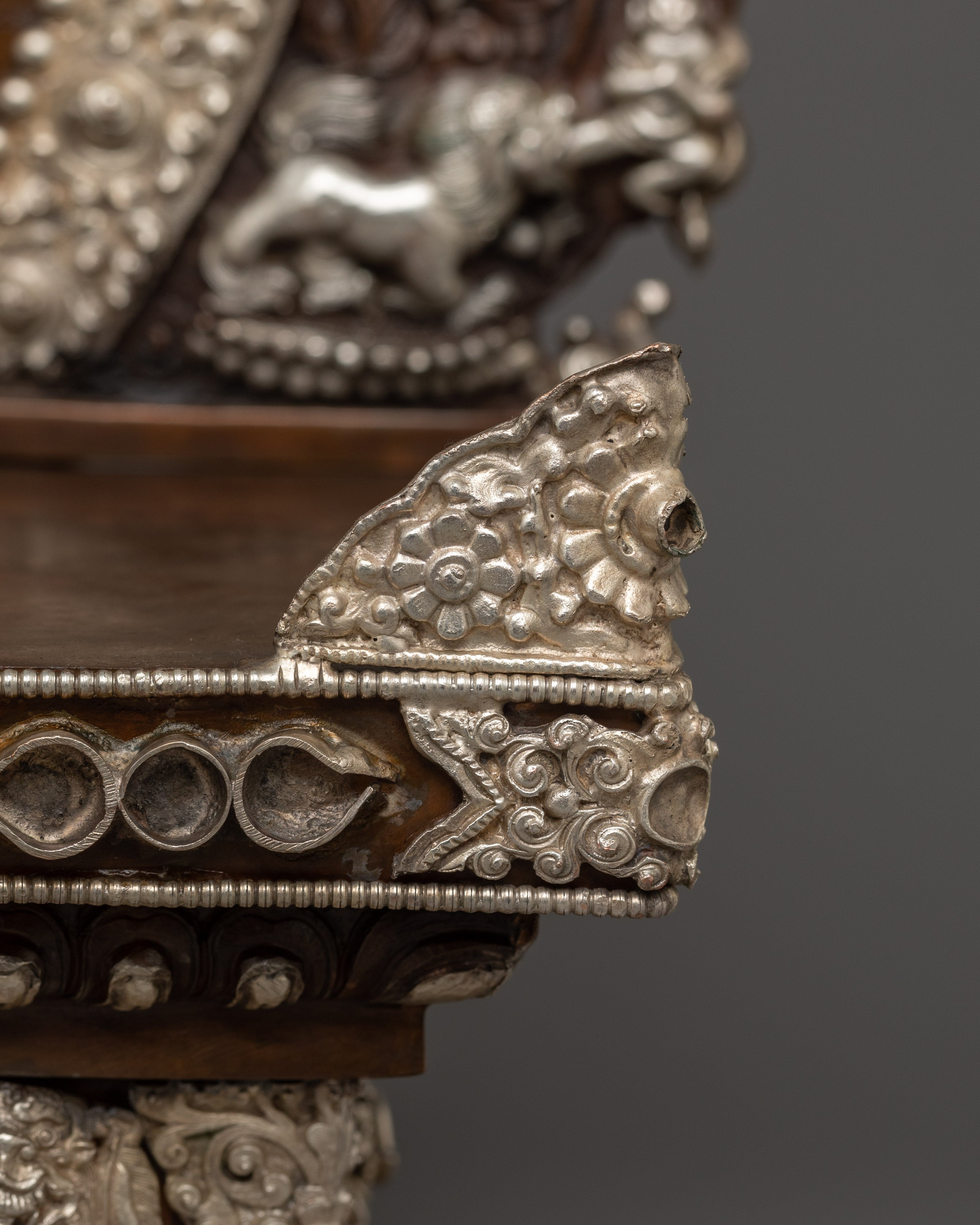 Himalayan Sculpture Of Namasangati With Throne | The Divine Salutation