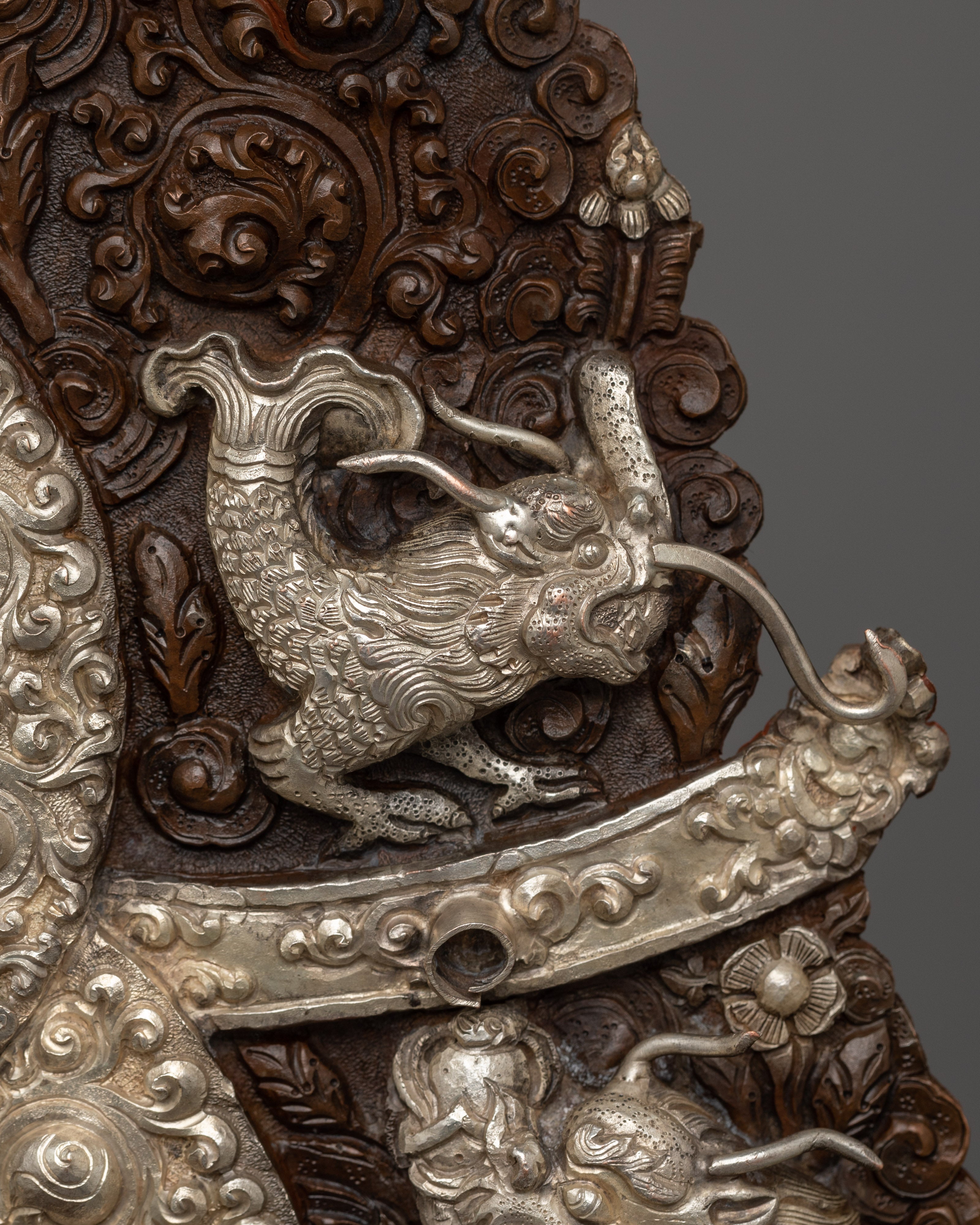 Himalayan Sculpture Of Namasangati With Throne | The Divine Salutation