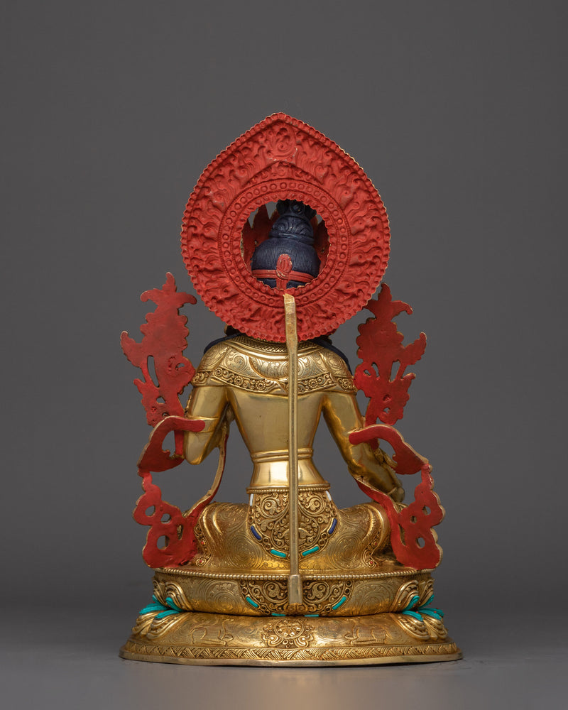Tibetan Green Tara Idol | Traditional Artwork