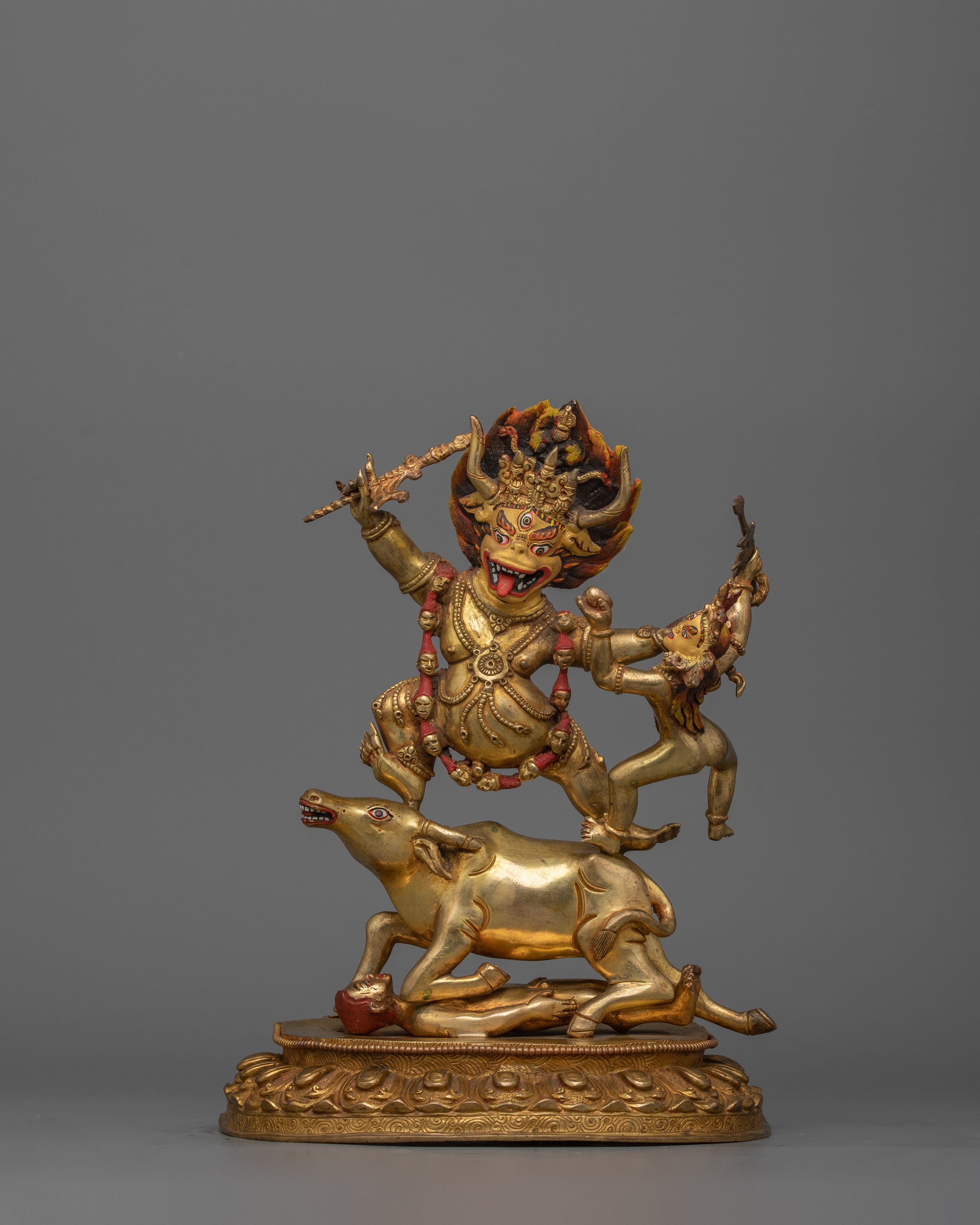 Wrathful Yama Dharmaraja Figurine | Spiritual Transformation and Protection