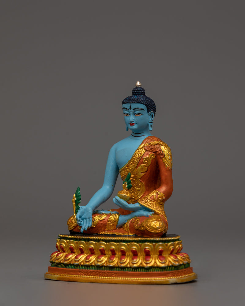 Gold Electro Plated statue Medicine Buddha | The Healer of the World