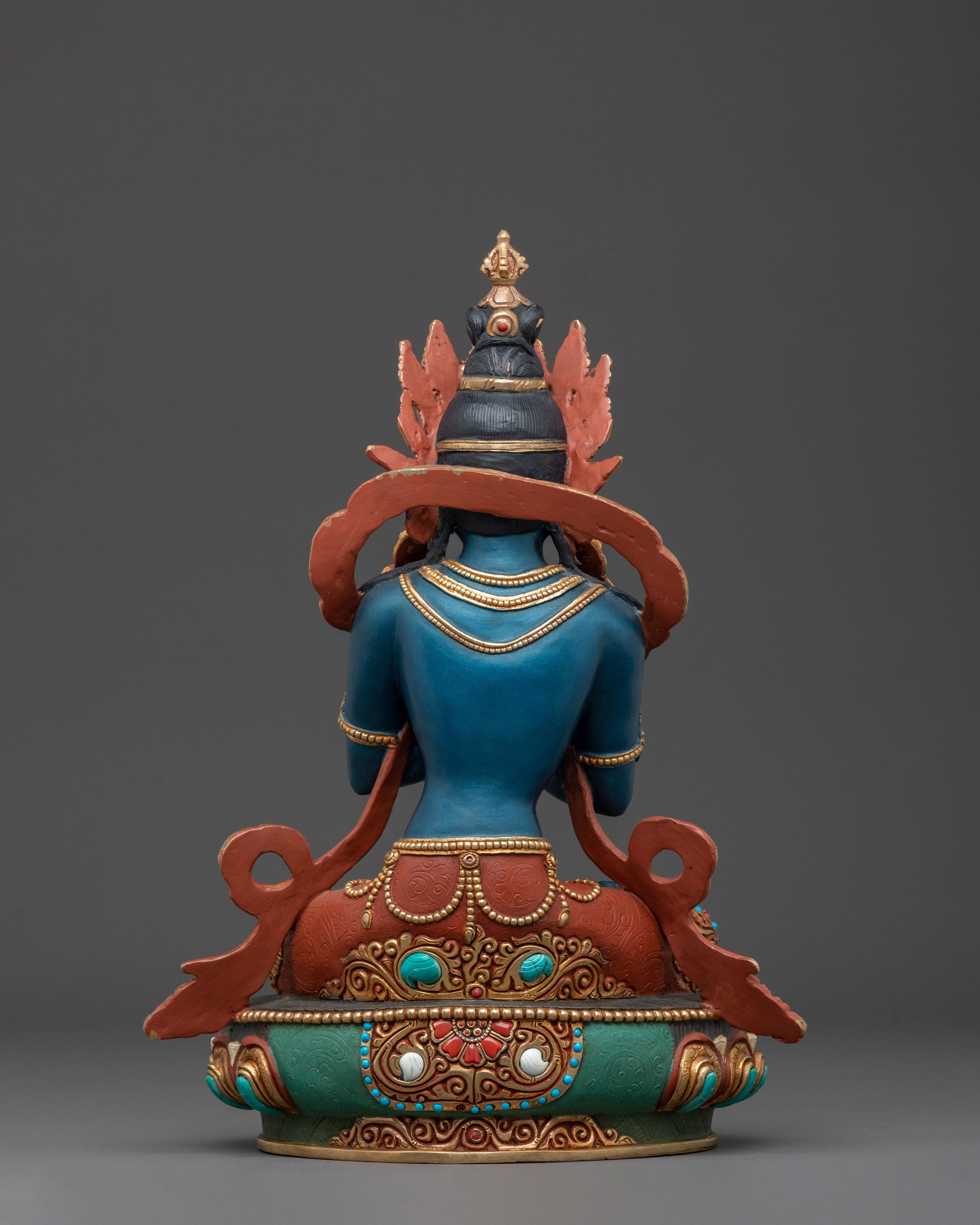 Vajradhara Handcrafted Statue for Meditation: 24K Gold Gilded