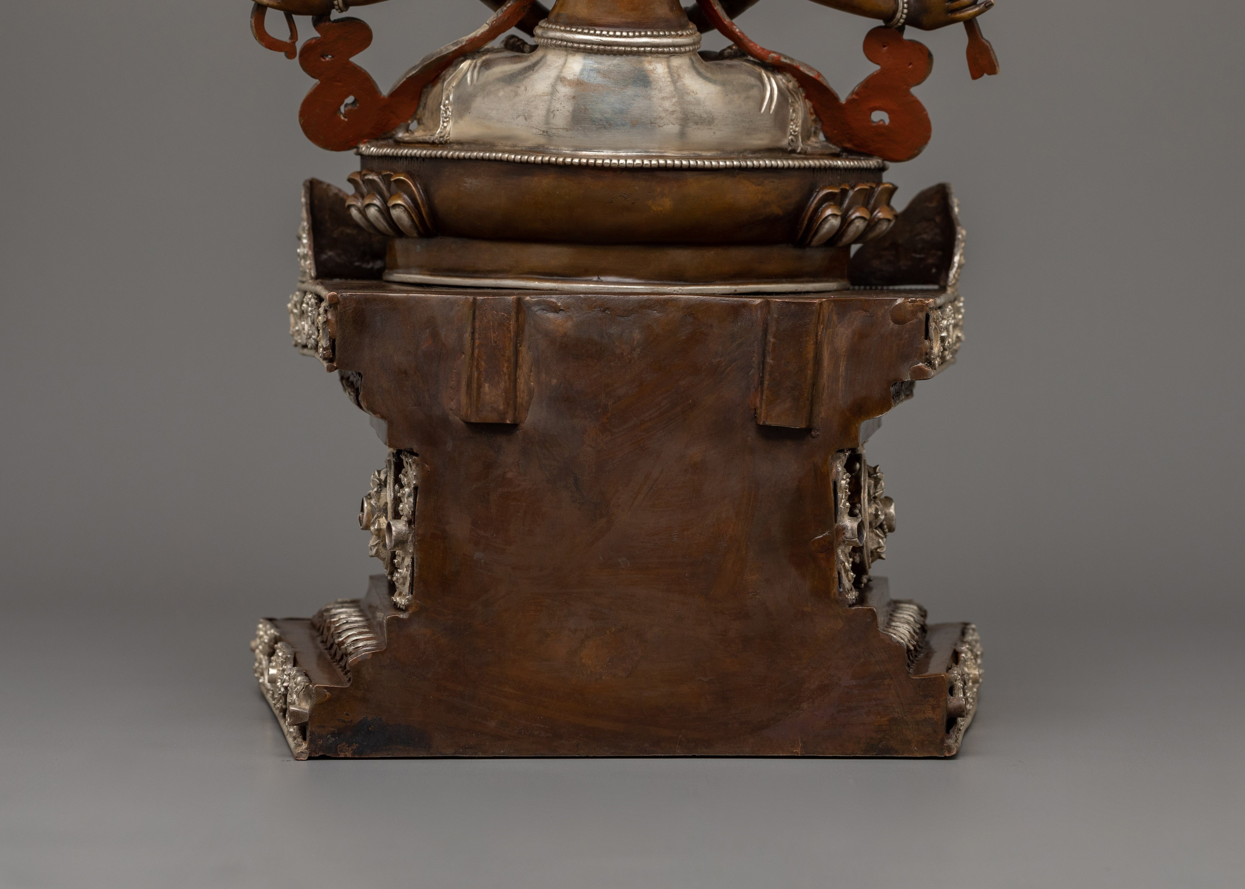 Himalayan Sculpture Of Namasangati With Throne | The Divine Salutation