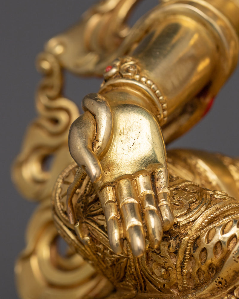 Tibetan Green Tara Idol | Traditional Artwork