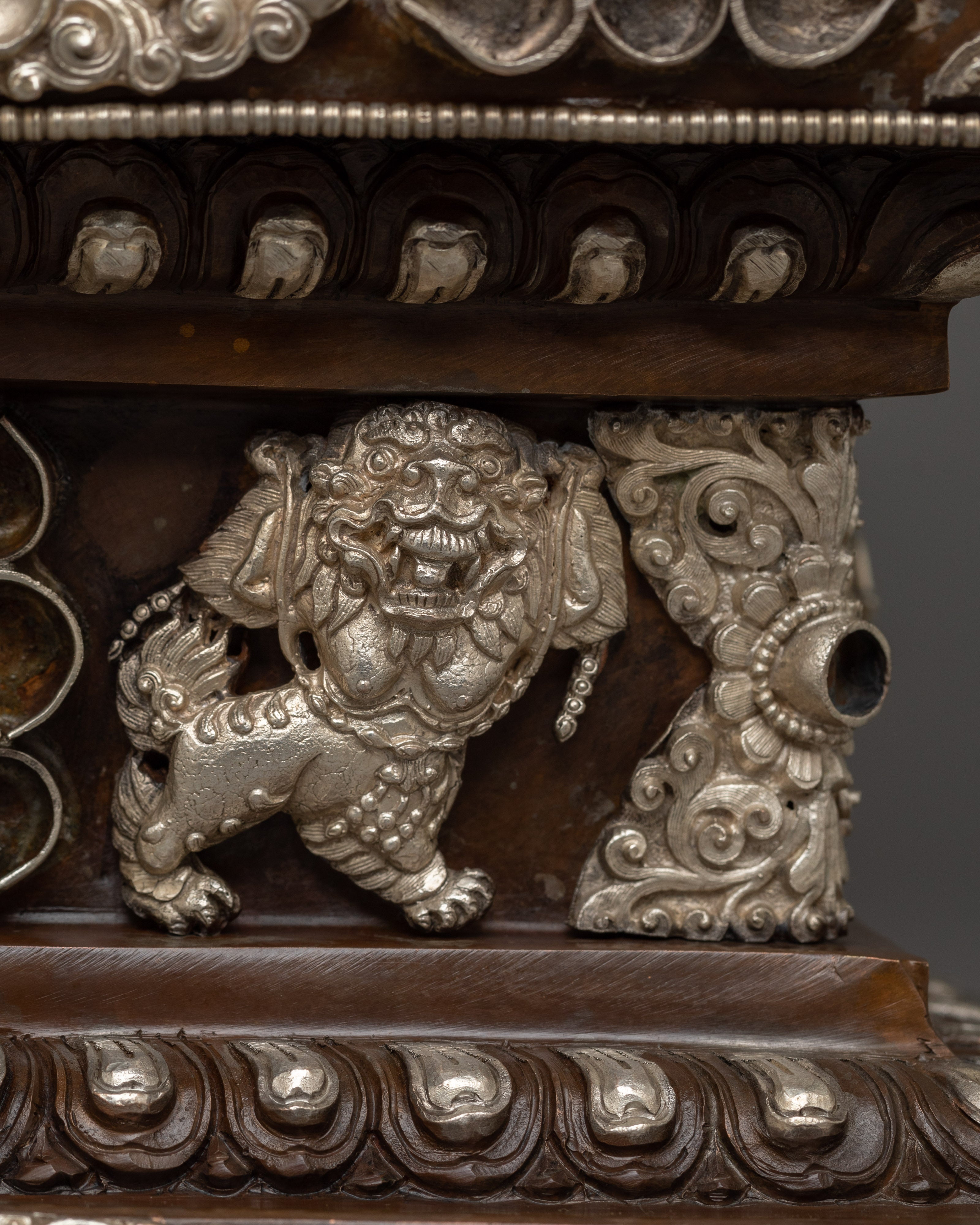 Himalayan Sculpture Of Namasangati With Throne | The Divine Salutation